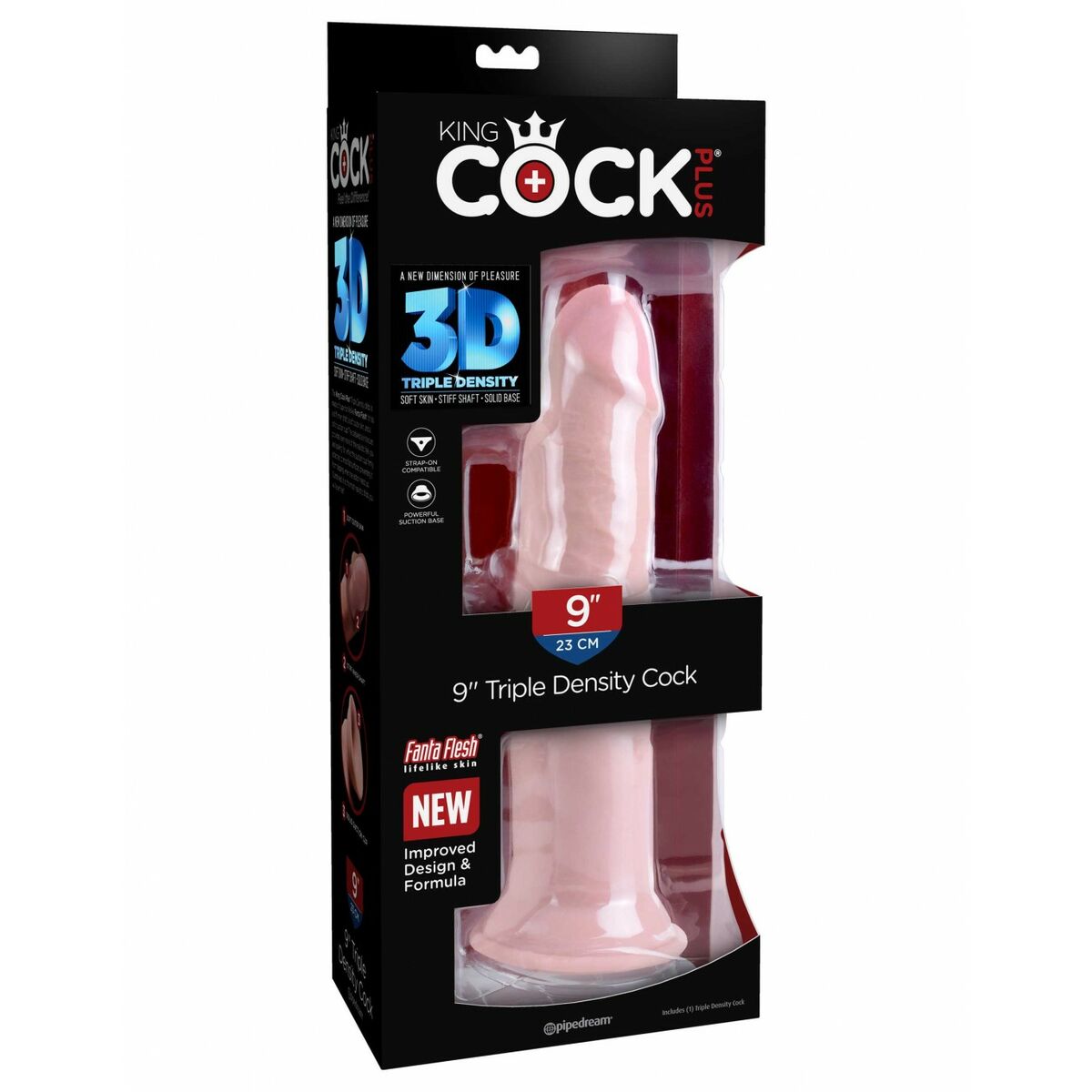 Dildo Pipedream King Cock Plus Naturell - 2