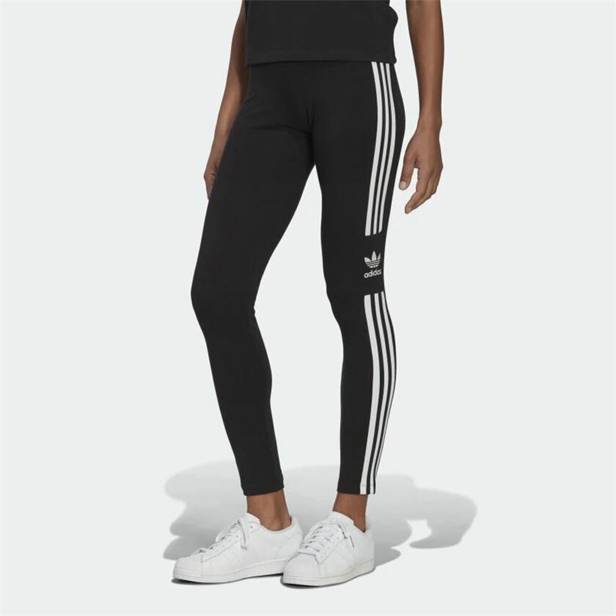 Sport-leggings, Dam Adidas Adicolor 3 Stripes Trefoil Svart - 4
