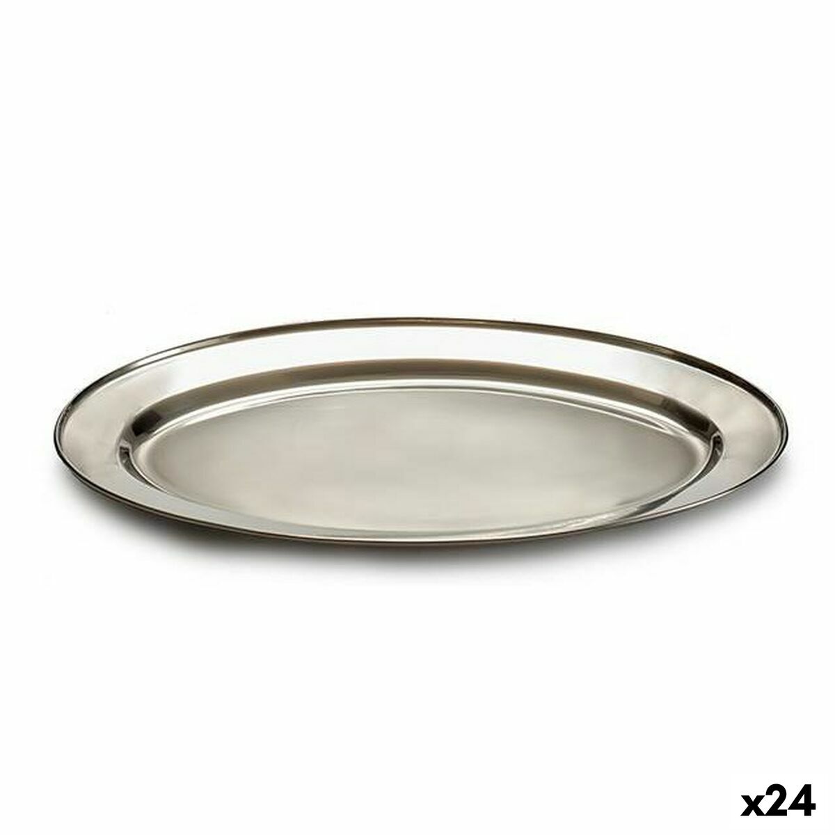 Bricka Kinvara Silvrig Silver Rostfritt stål 30 x 2 x 20 cm (24 antal)