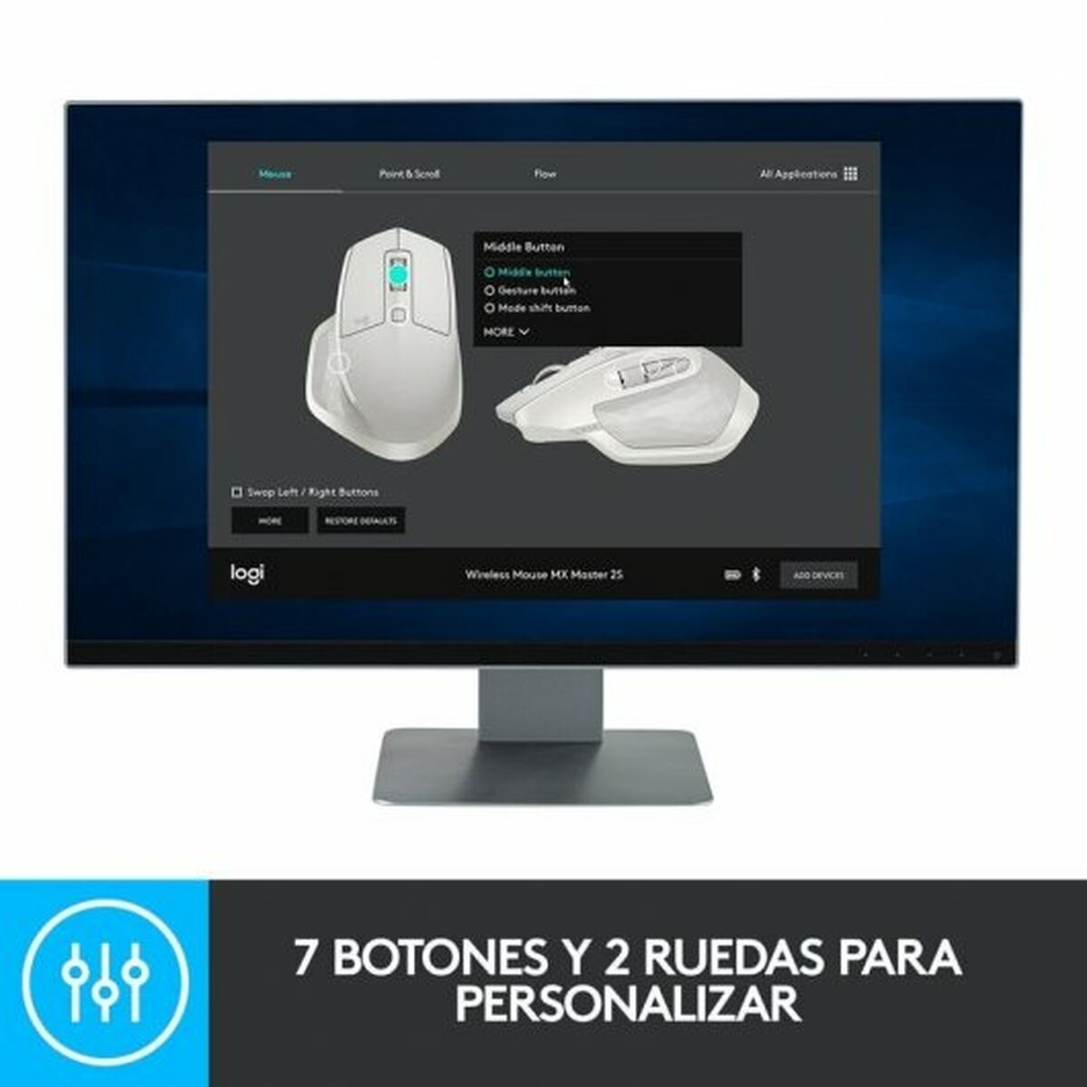 Mus Logitech MX Master 2S Grå - 4