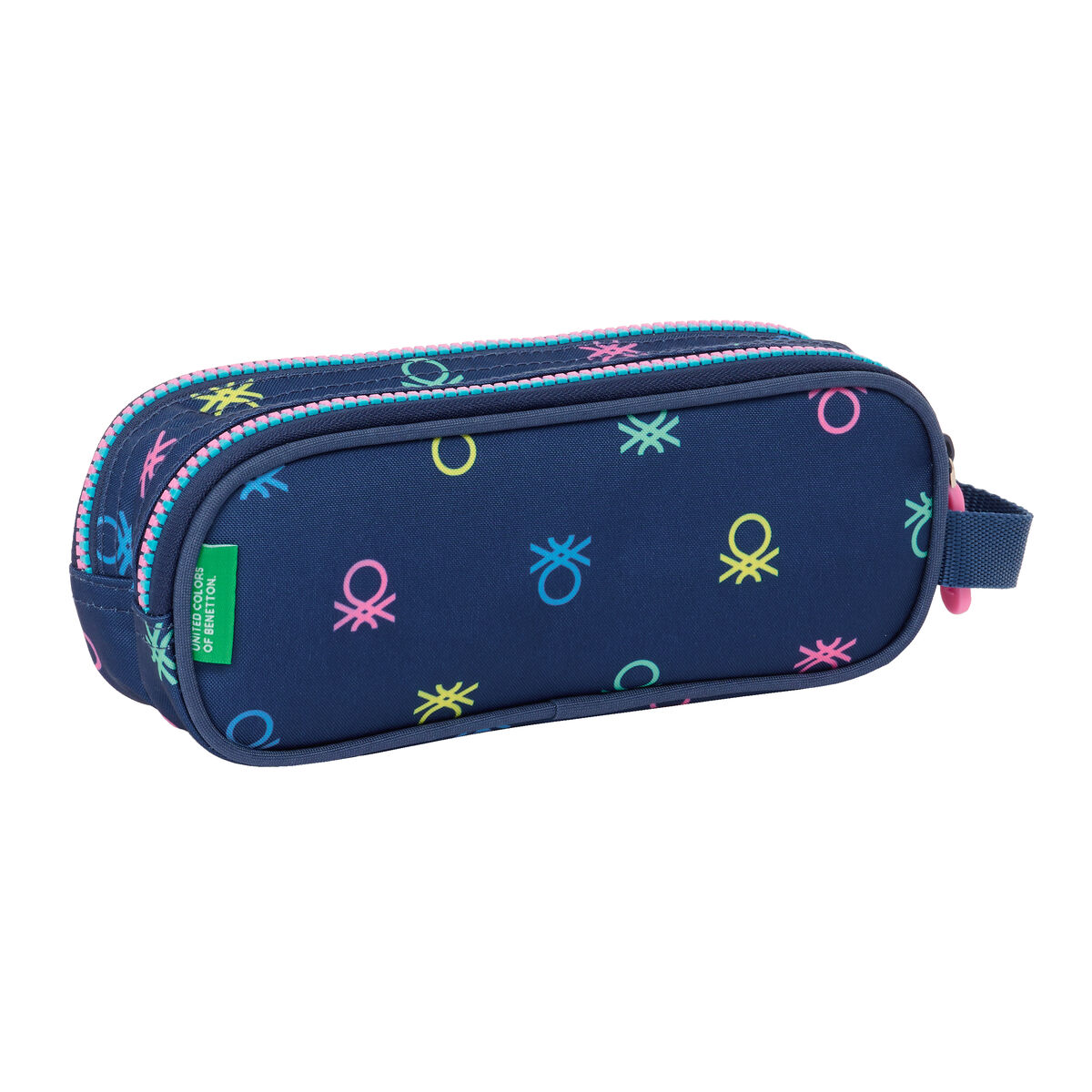 Dubbel bär-allt Benetton Cool Marinblå 21 x 8 x 6 cm - 3