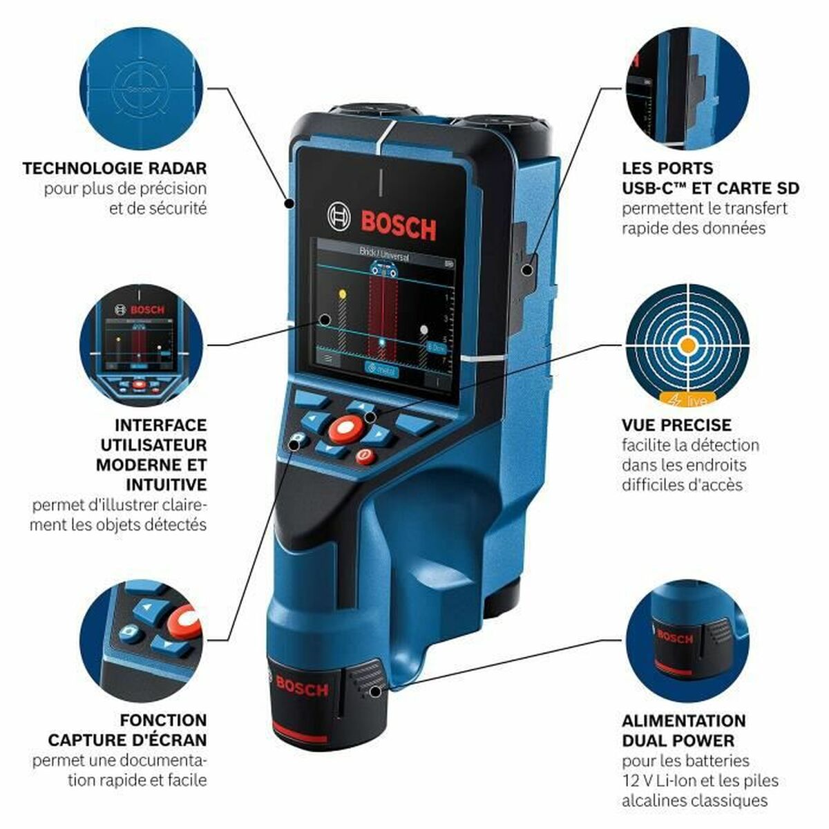 Gitterdetektor BOSCH D-Tech wall detector 200 C - 2