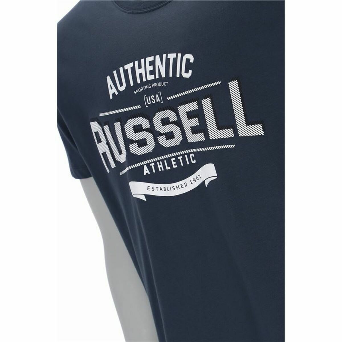 T-shirt med kortärm Herr Russell Athletic Ara Mörkblå - 4