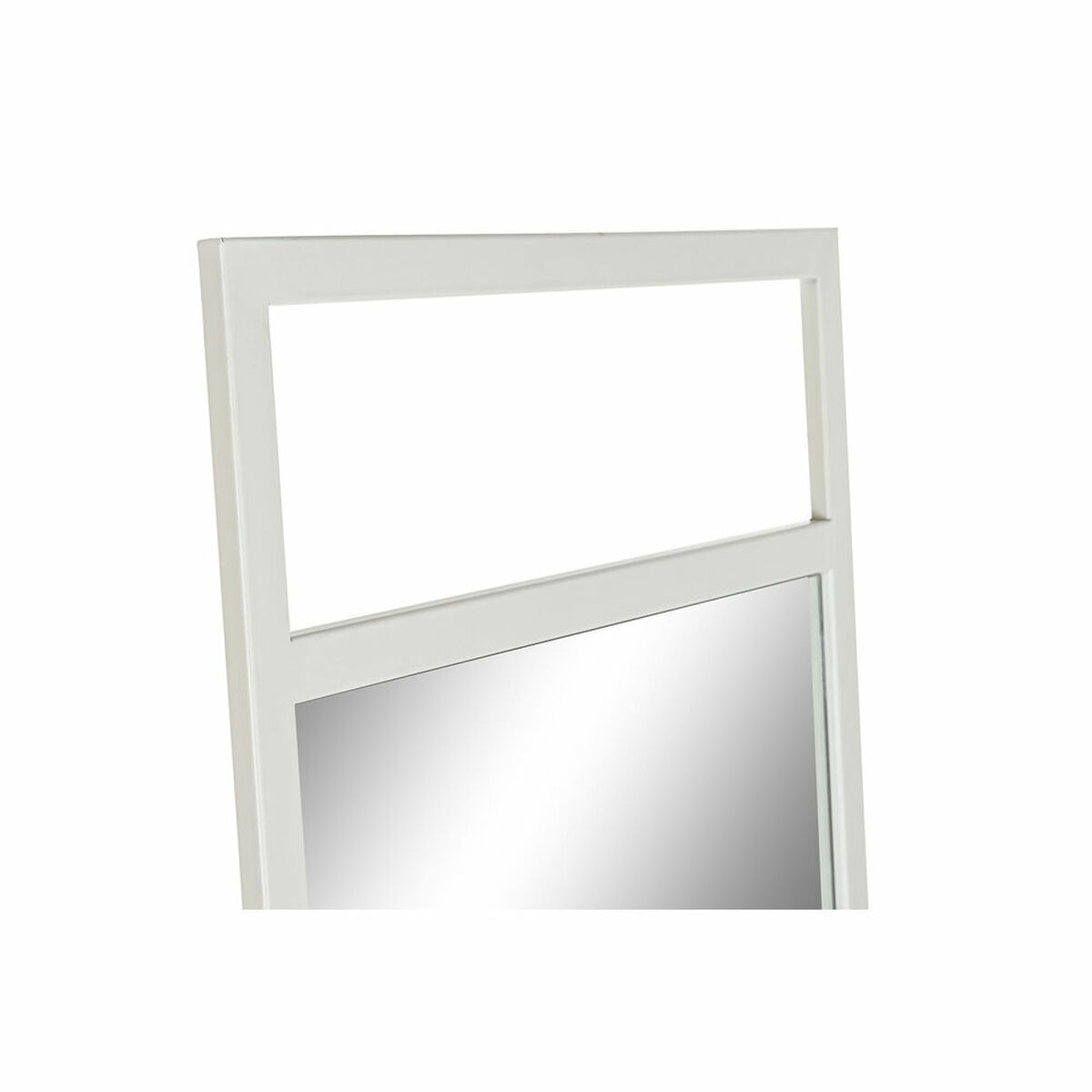 Fristående spegel DKD Home Decor Vit Metall Speglar Rektangulär 30 x 40 cm 39 x 40 x 160 cm - 4
