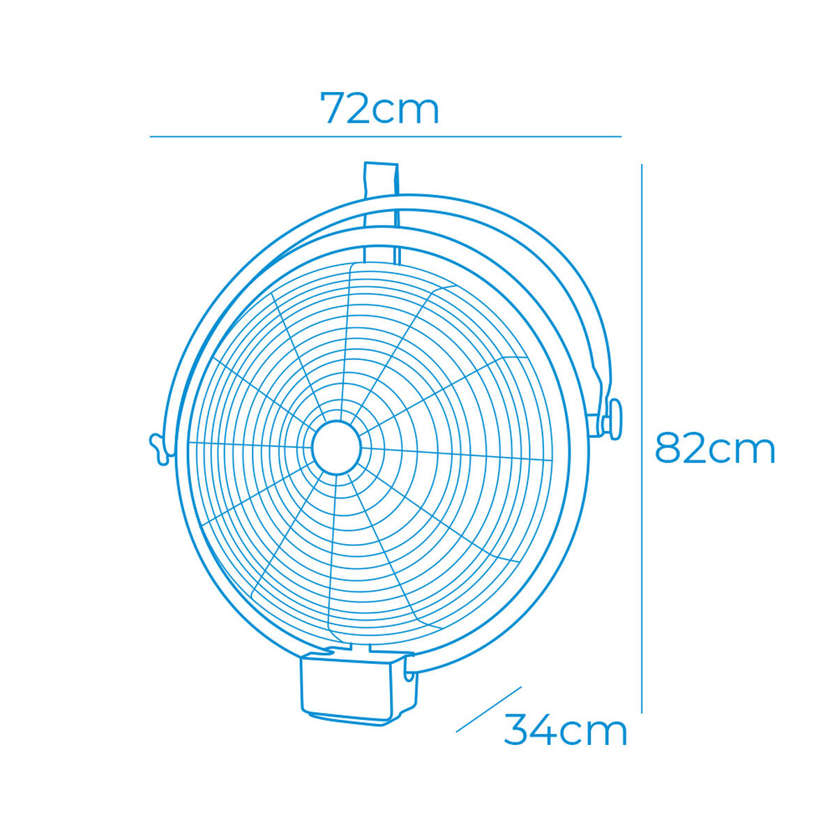 Väggfläkt EDM 33520 Svart 120 W industriell Tak - 2