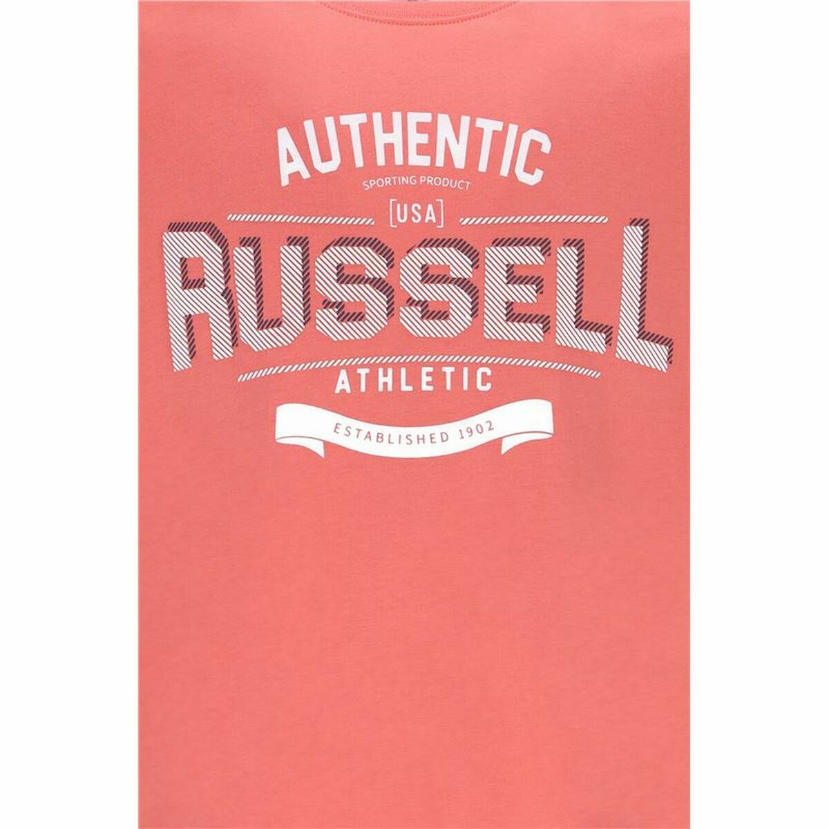 T-shirt med kortärm Herr Russell Athletic Amt A30081 Orange Korall - 3