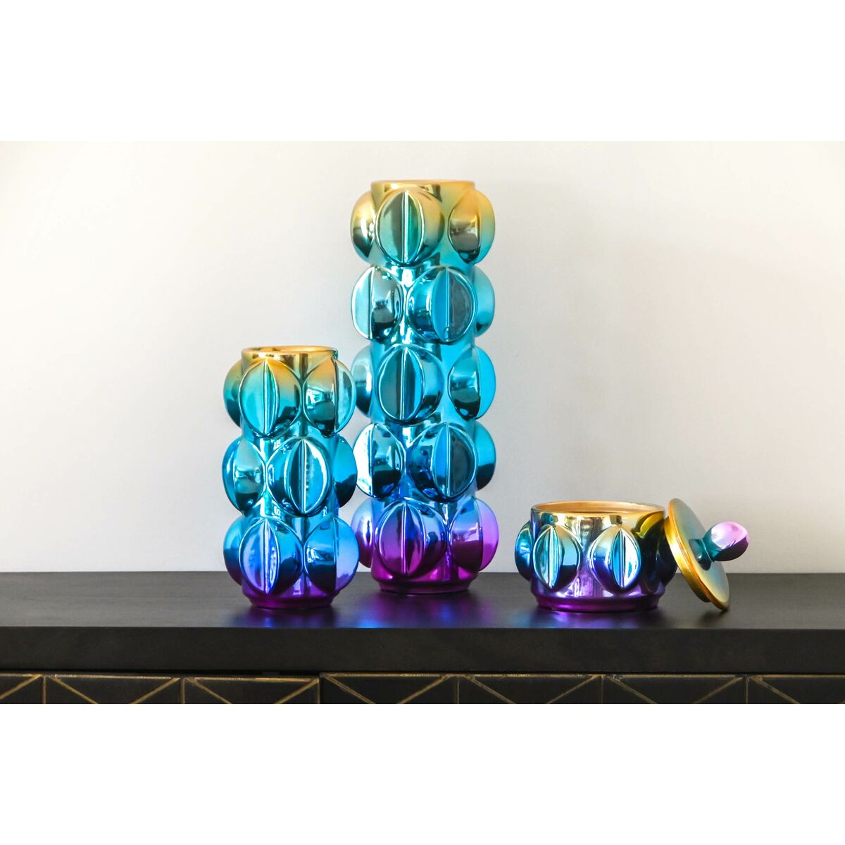 Vas Home ESPRIT Multicolour Stengods Modern 15 x 15 x 14 cm - 2