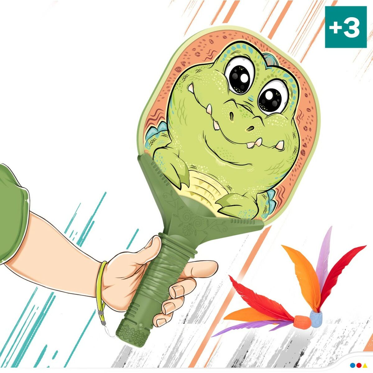 Strandspadar Colorbaby Krokodil 18,5 x 33 x 0,5 cm (6 antal) - 2