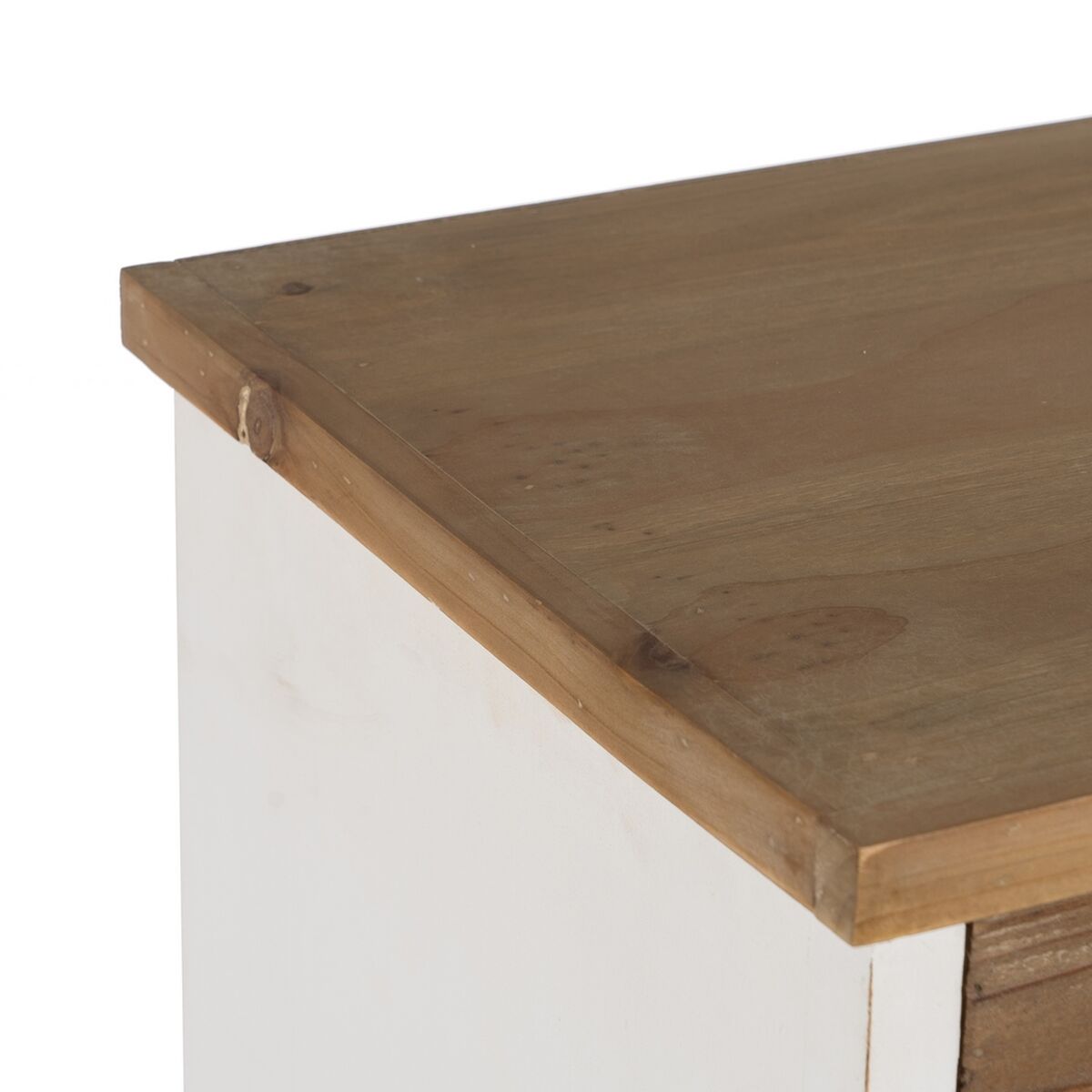 Byrå Vit Beige Järn Granträ 94 x 35 x 108 cm - 7