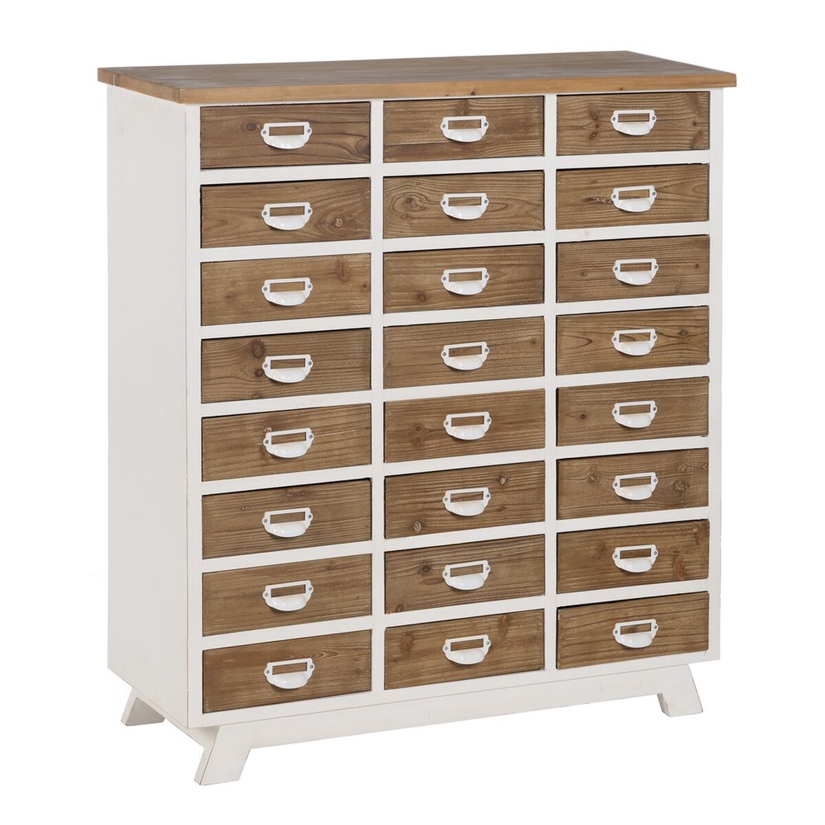 Byrå Vit Beige Järn Granträ 94 x 35 x 108 cm