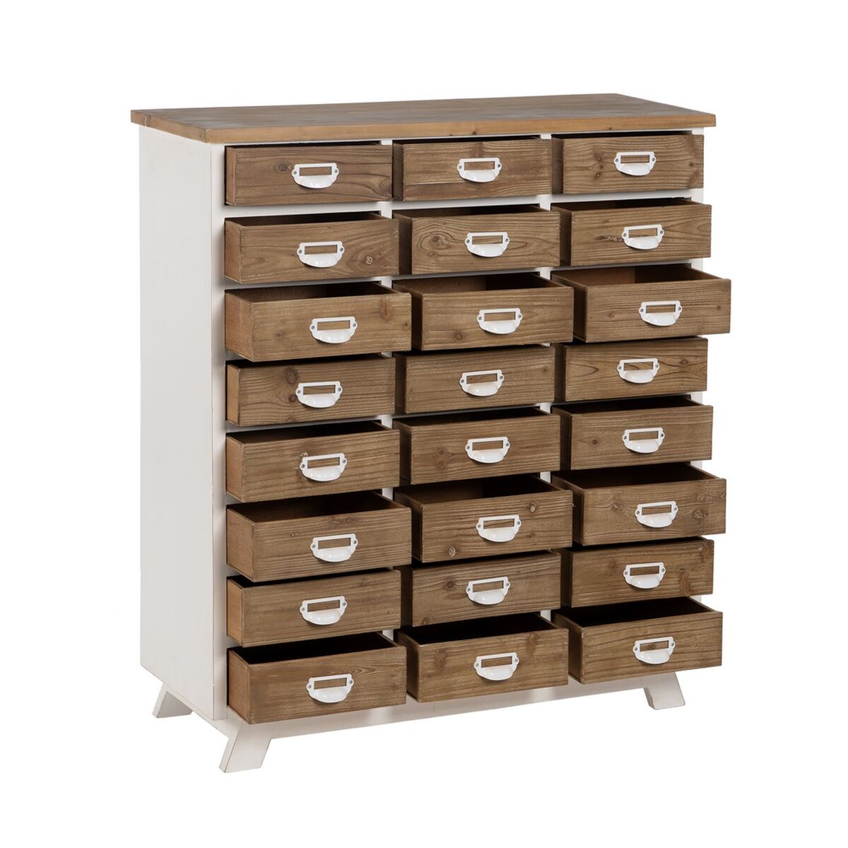 Byrå Vit Beige Järn Granträ 94 x 35 x 108 cm - 9
