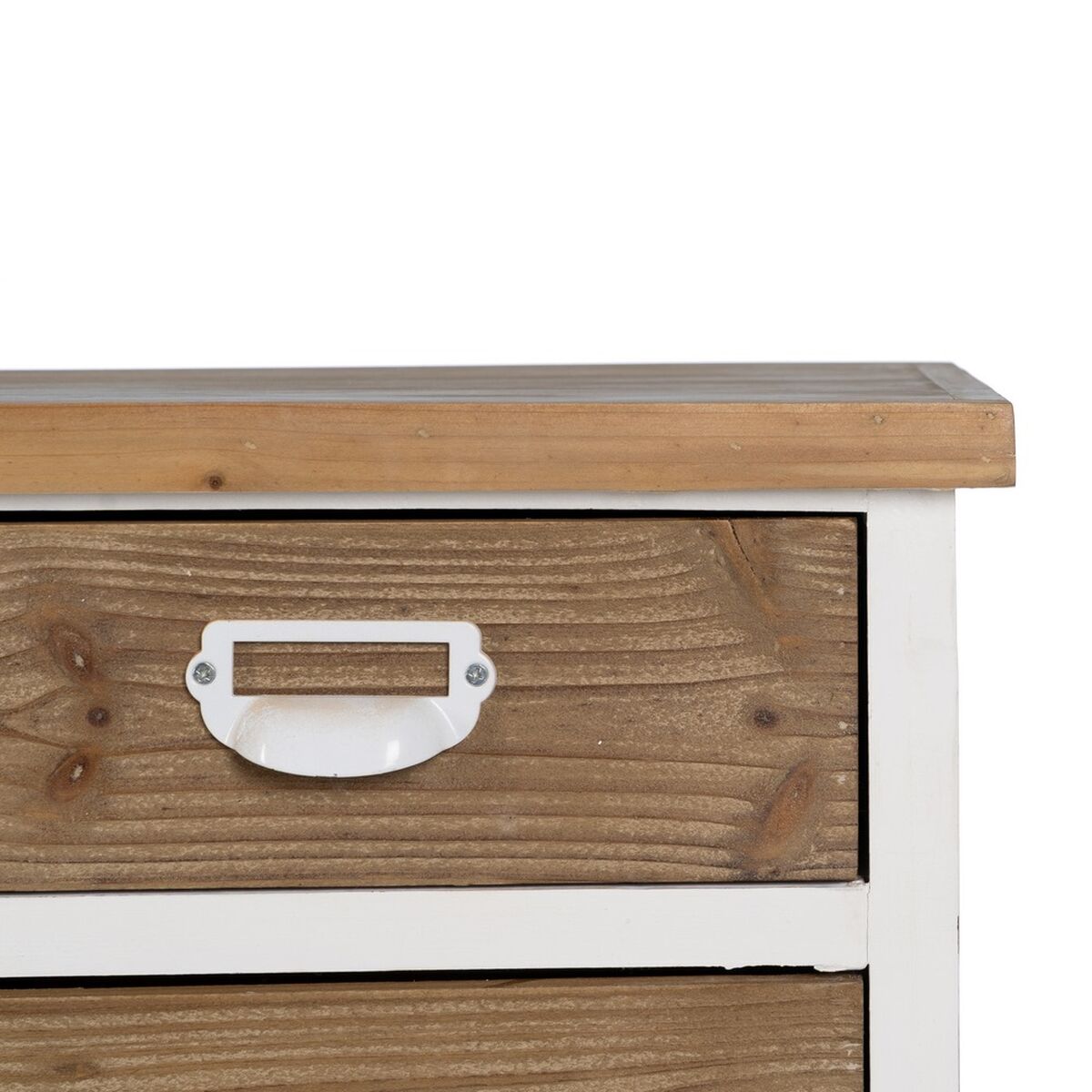 Byrå Vit Beige Järn Granträ 94 x 35 x 108 cm - 6