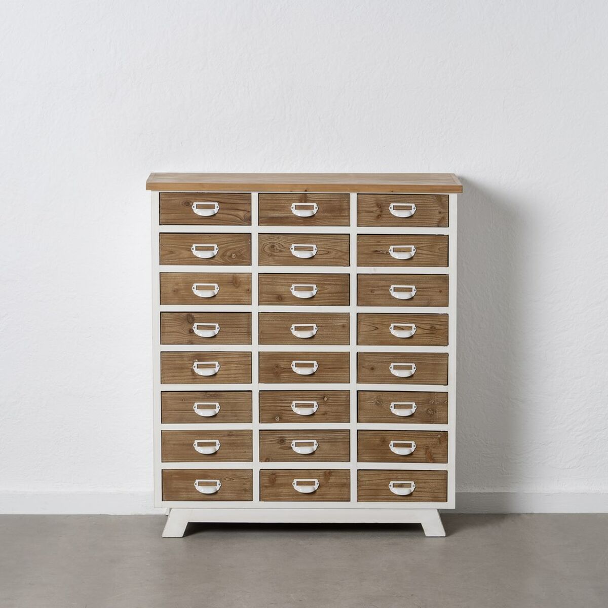 Byrå Vit Beige Järn Granträ 94 x 35 x 108 cm - 8