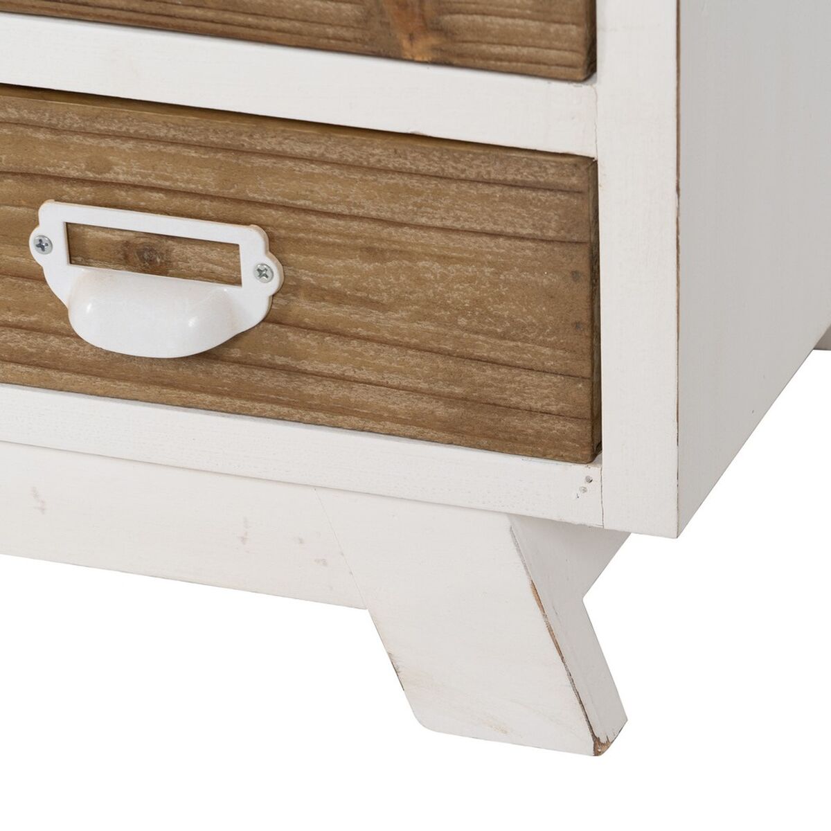 Byrå Vit Beige Järn Granträ 94 x 35 x 108 cm - 2