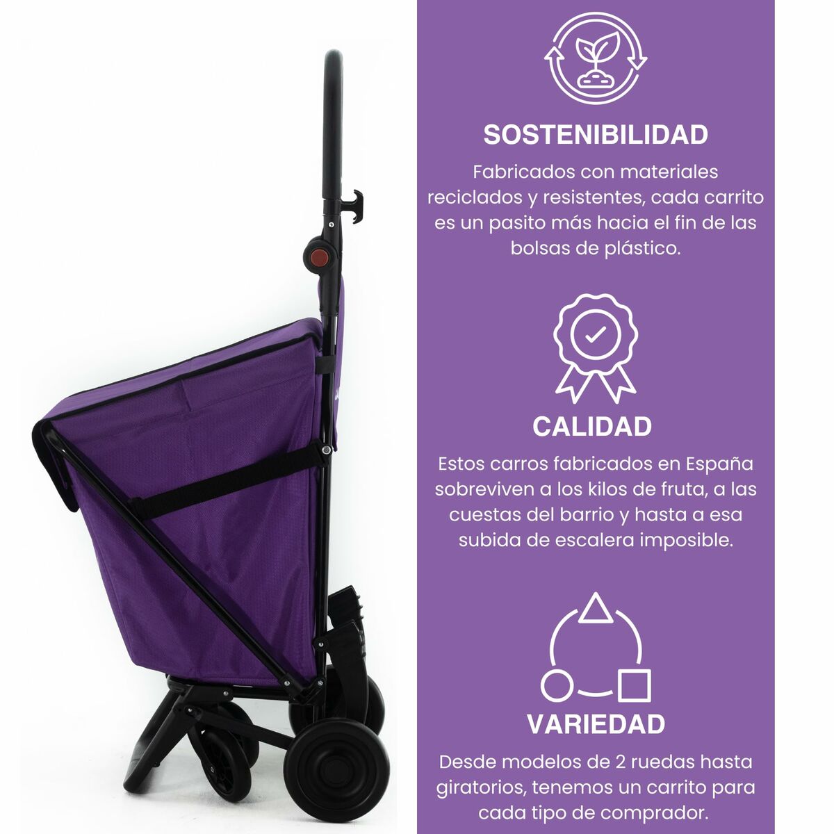 Kundvagn Garmol MINIJUMBO TRA Violett 44 L - 3