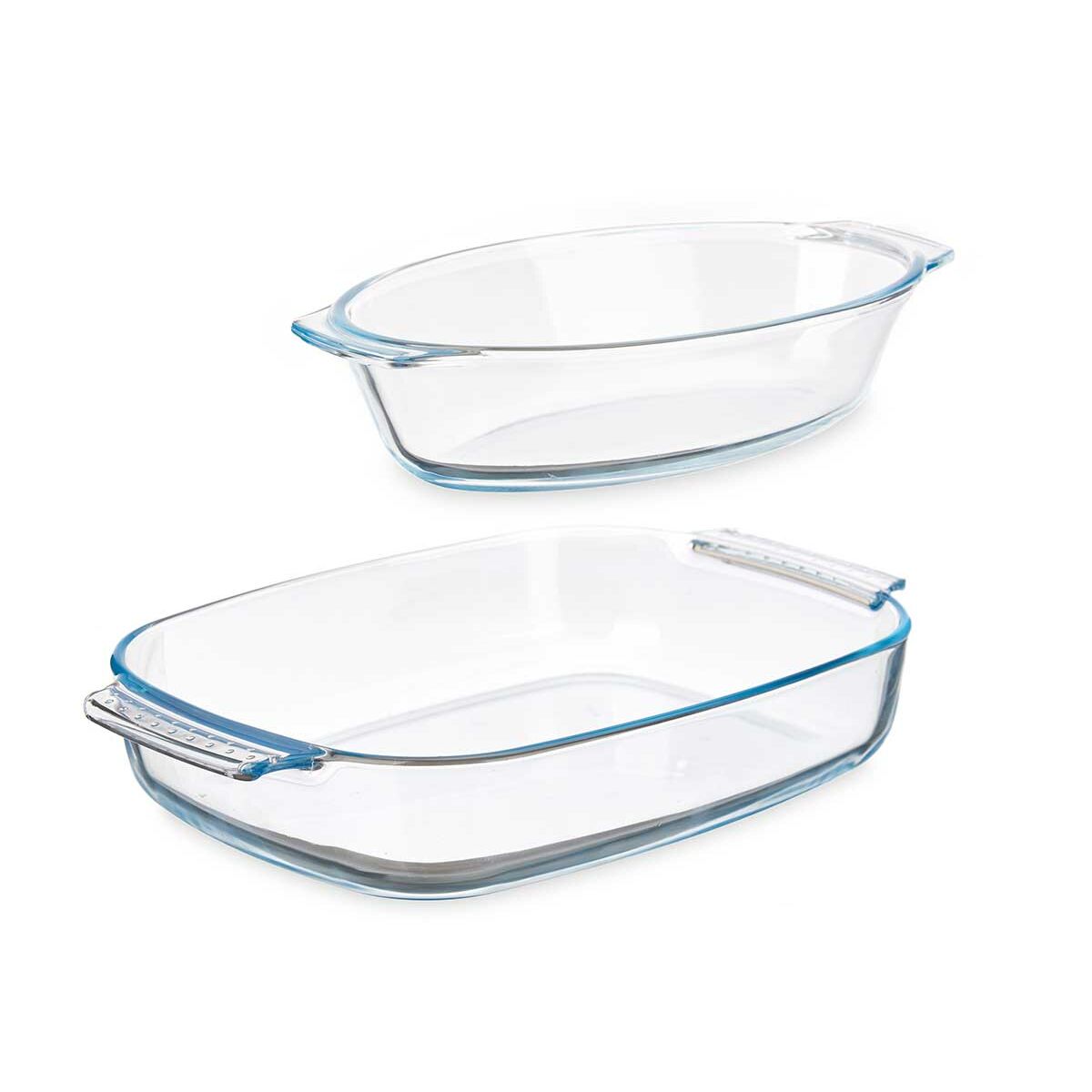 Uppsättning med Brickor Vivalto Transparent Borosilikatglas 700 ml 2 L 2L 30,2 x 5,8 x 19,7 cm (6 antal) - 4
