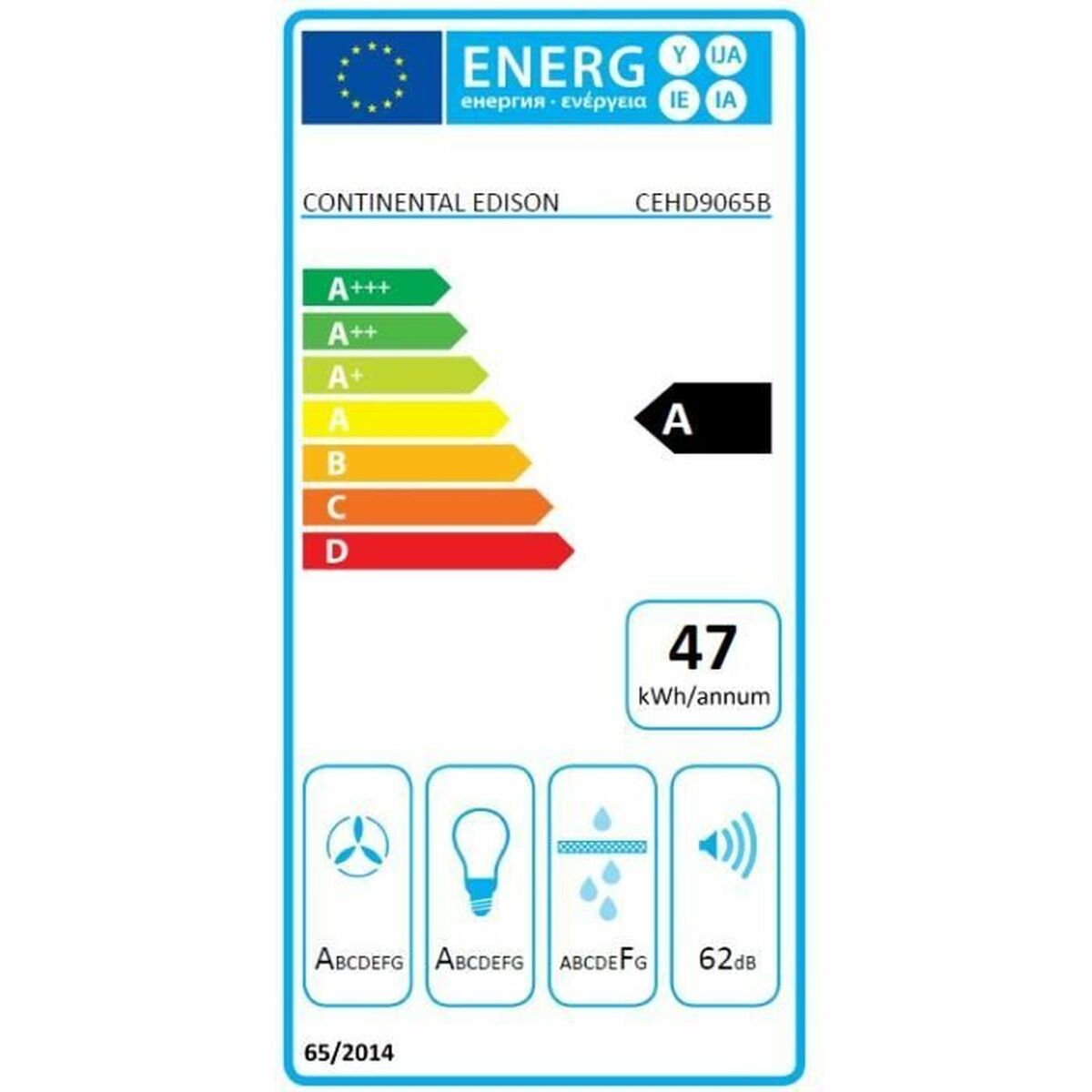 Konventionell fläkt Continental Edison 90 cm - 2