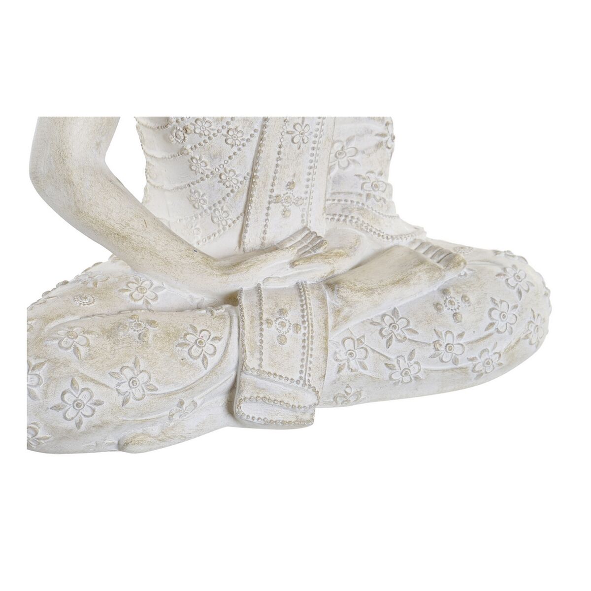 Prydnadsfigur DKD Home Decor Buddha Vit Harts (30 x 17 x 41 cm) - 4