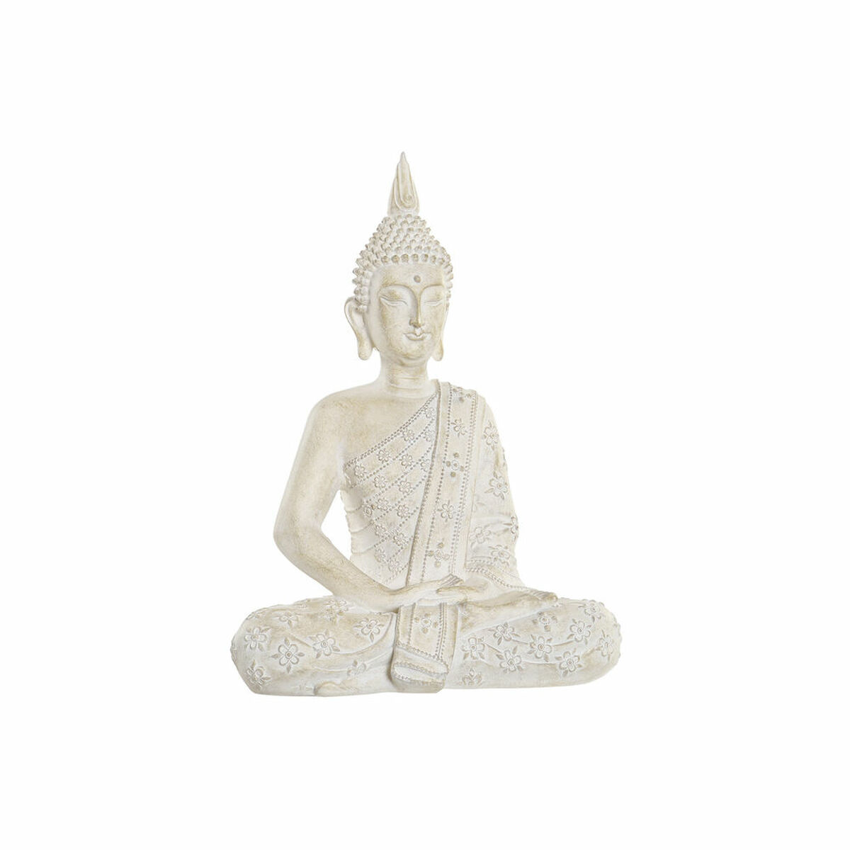Prydnadsfigur DKD Home Decor Buddha Vit Harts (30 x 17 x 41 cm)