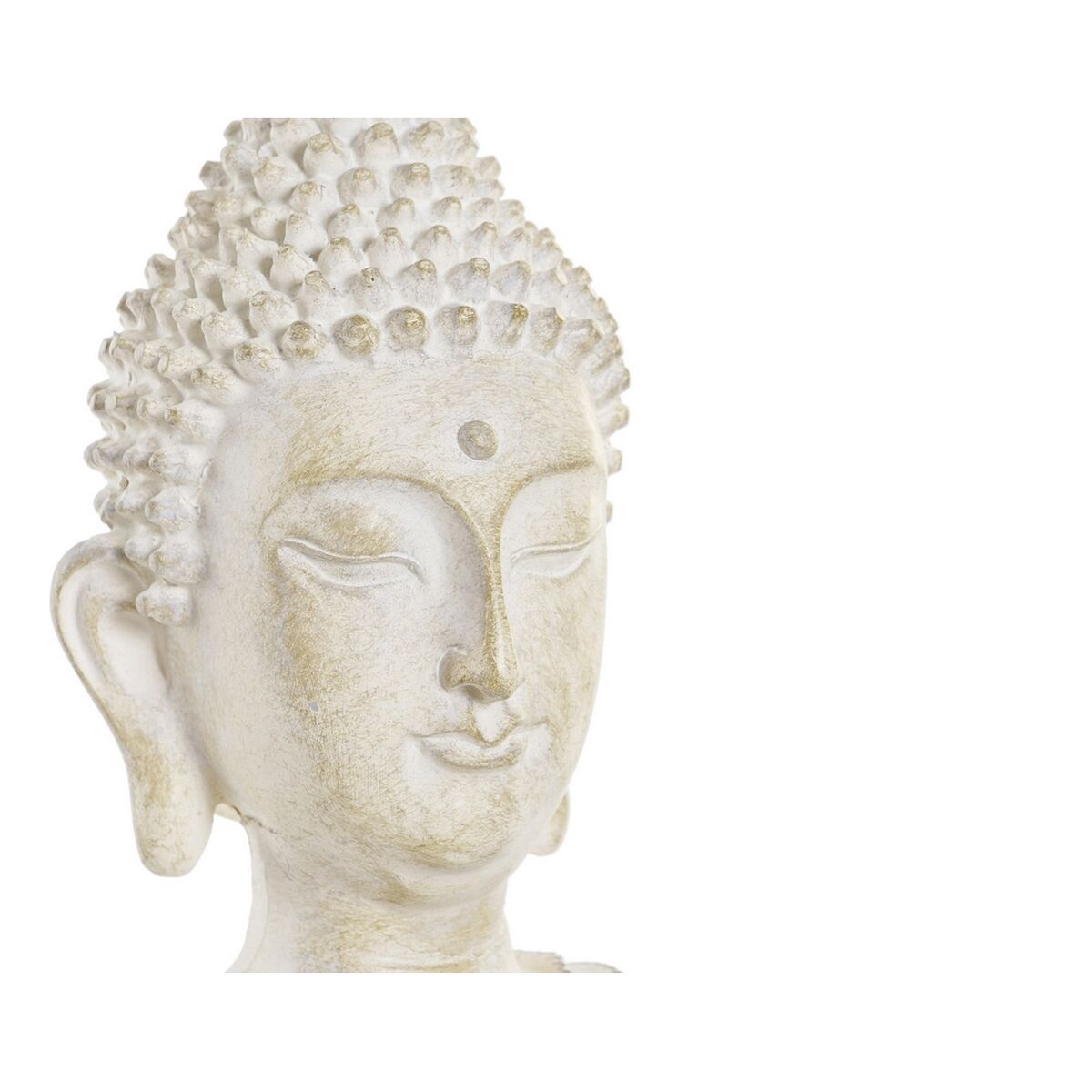 Prydnadsfigur DKD Home Decor Buddha Vit Harts (30 x 17 x 41 cm) - 2
