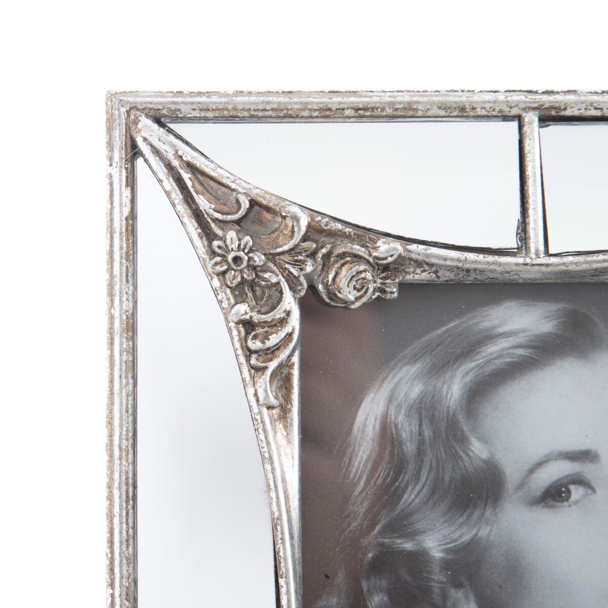 Fotoram Silvrig Glas Polyresin 13 x 18 cm 19,8 X 2,1 X 24,8 CM - 3