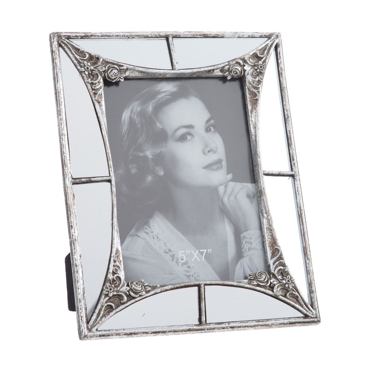 Fotoram Silvrig Glas Polyresin 13 x 18 cm 19,8 X 2,1 X 24,8 CM