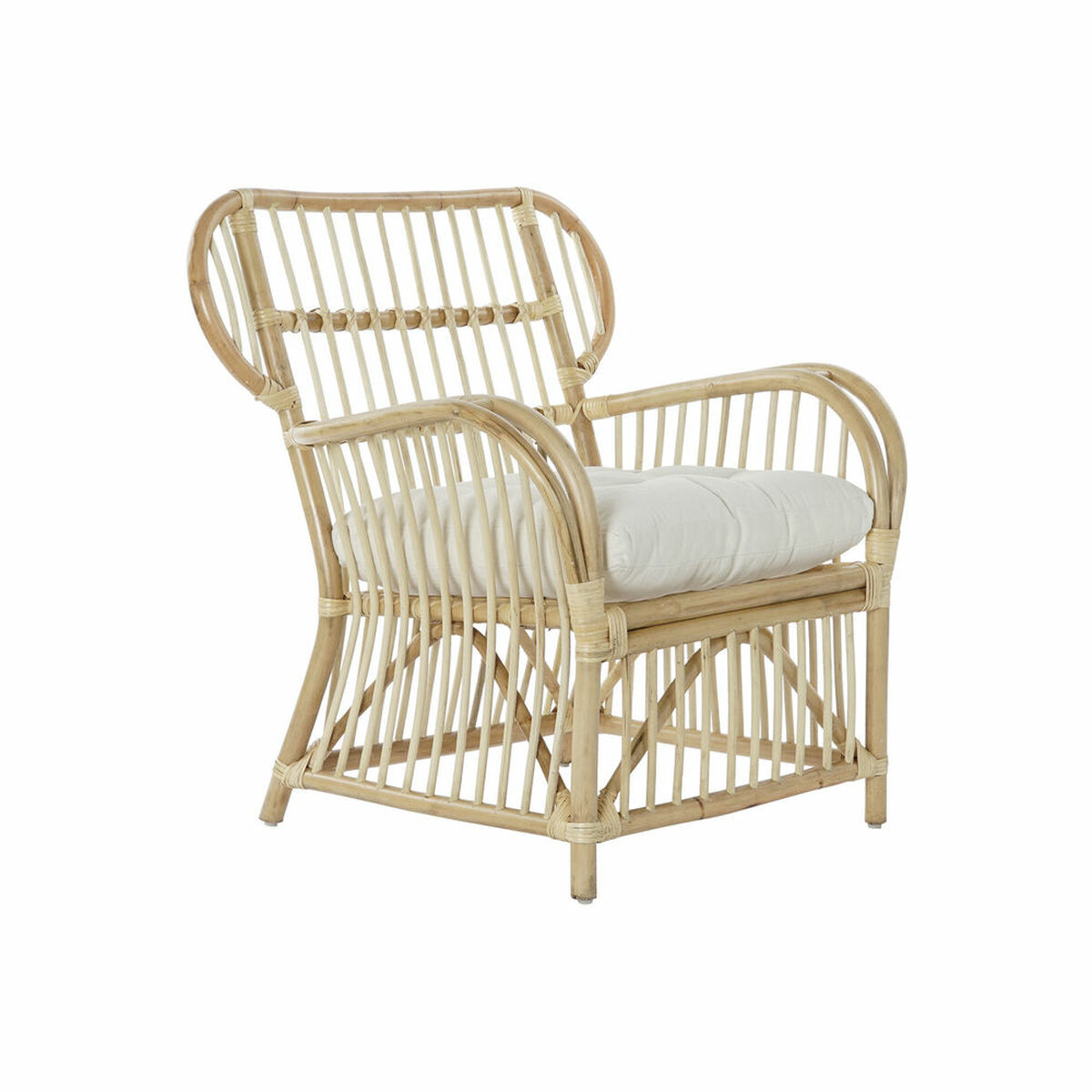 Fåtölj DKD Home Decor 8424001826964 Naturell Rattan (86 x 65 x 95 cm) - 3