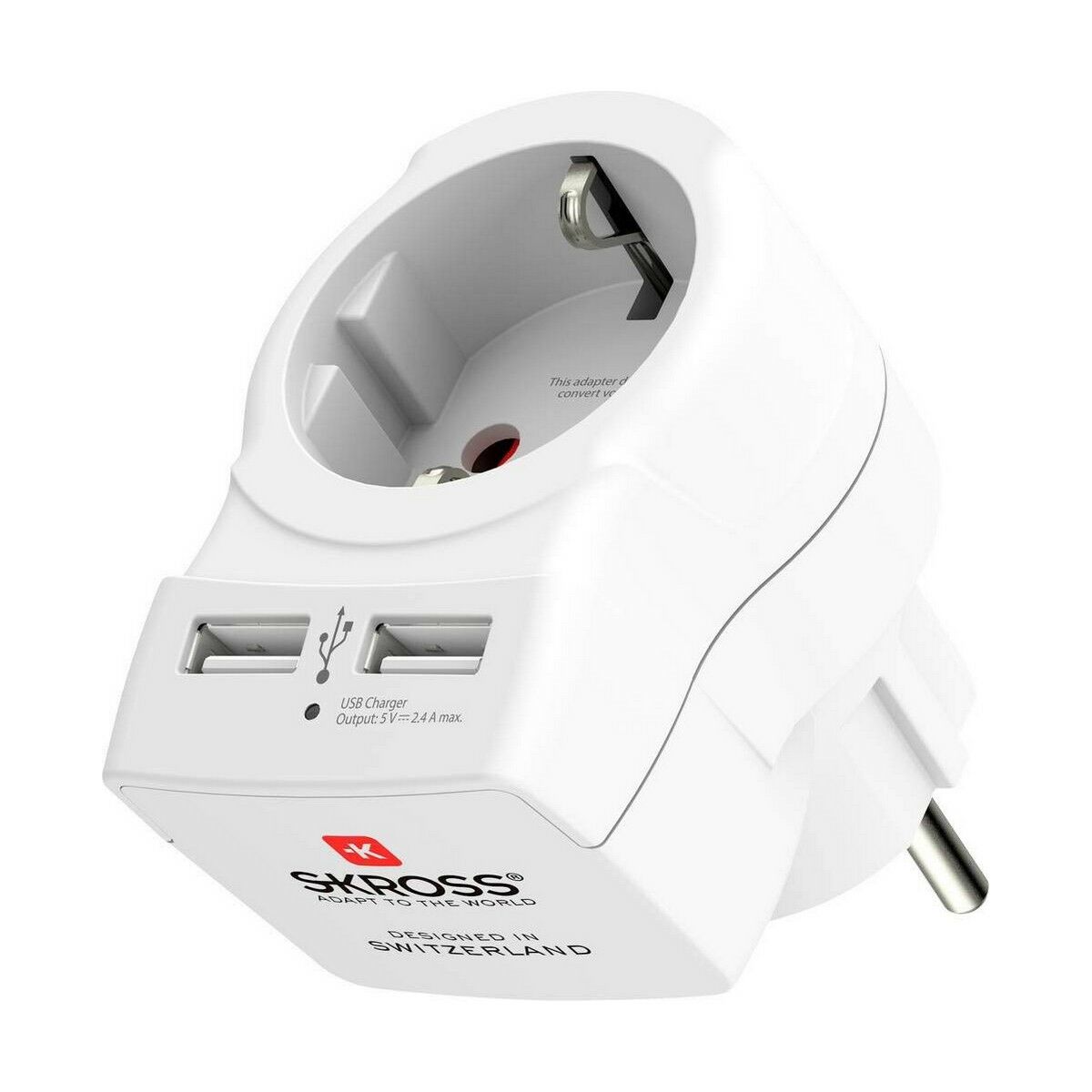 Plug Adapter Skross 1500282 USB x 2 Europeisk 2,4 A - 2