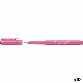 Permanent markörpenna Faber-Castell Broadpen Pastel Rosa (10 antal)