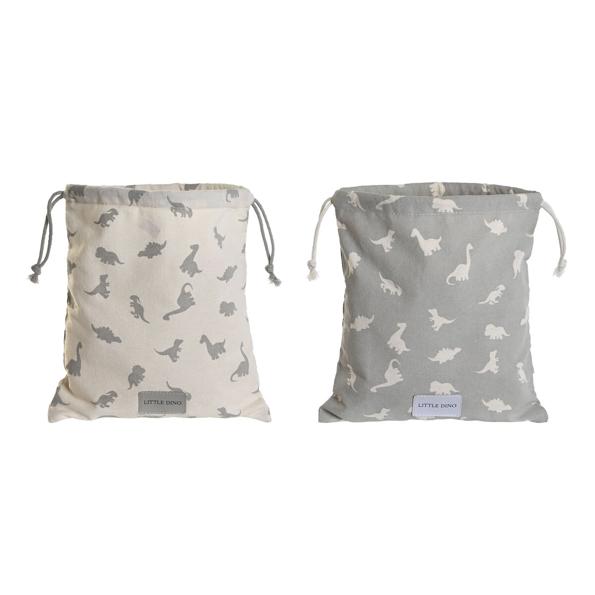 Ryggsäck till barn DKD Home Decor Vit Grå 24 x 2 x 26 cm (2 antal)