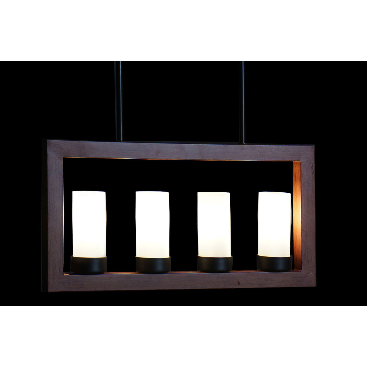 Taklampa DKD Home Decor Brun Aluminium Glas (52 x 6 x 26 cm) - 4