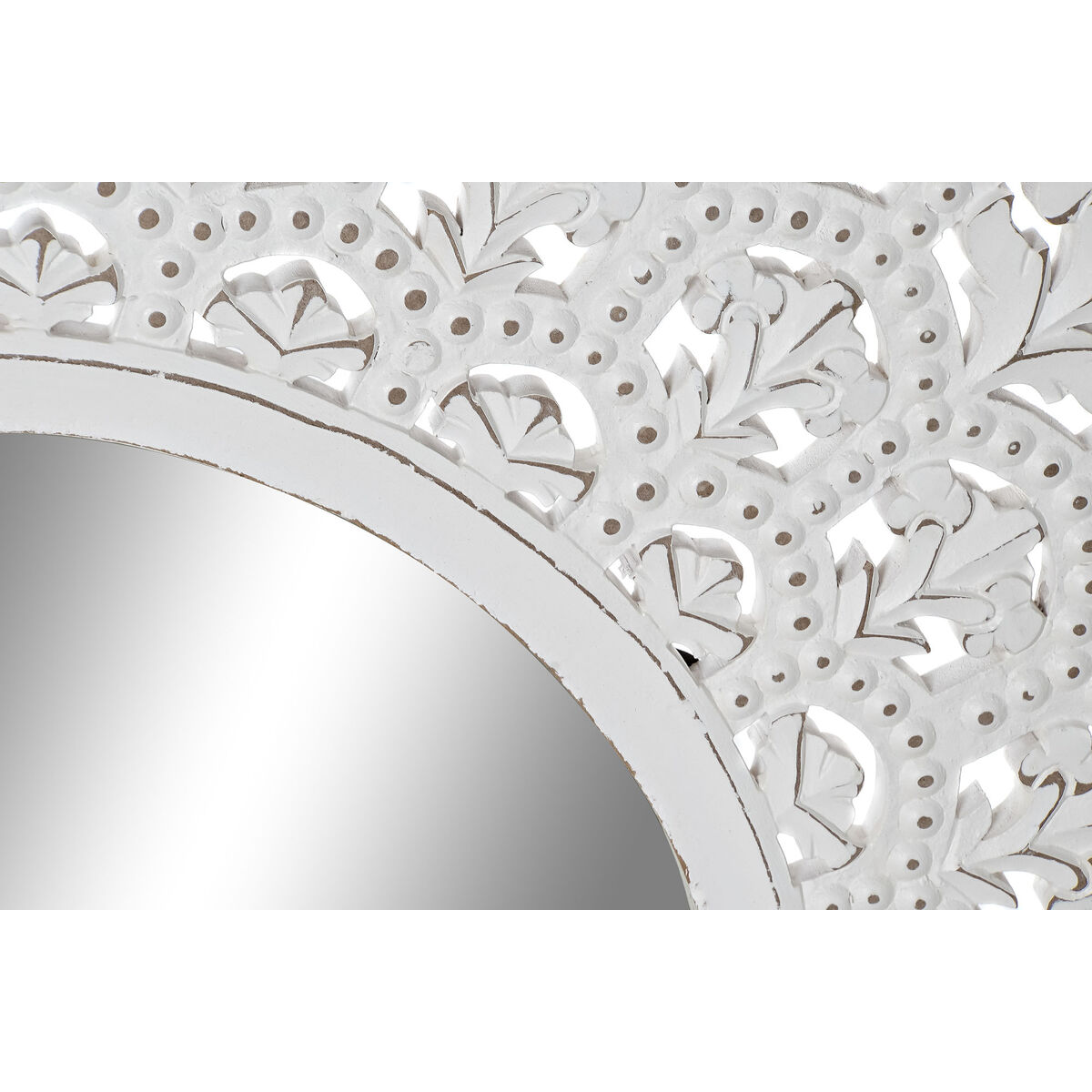 Väggspegel Home ESPRIT Vit Indier Avskalad 89 x 2 x 89 cm - 3