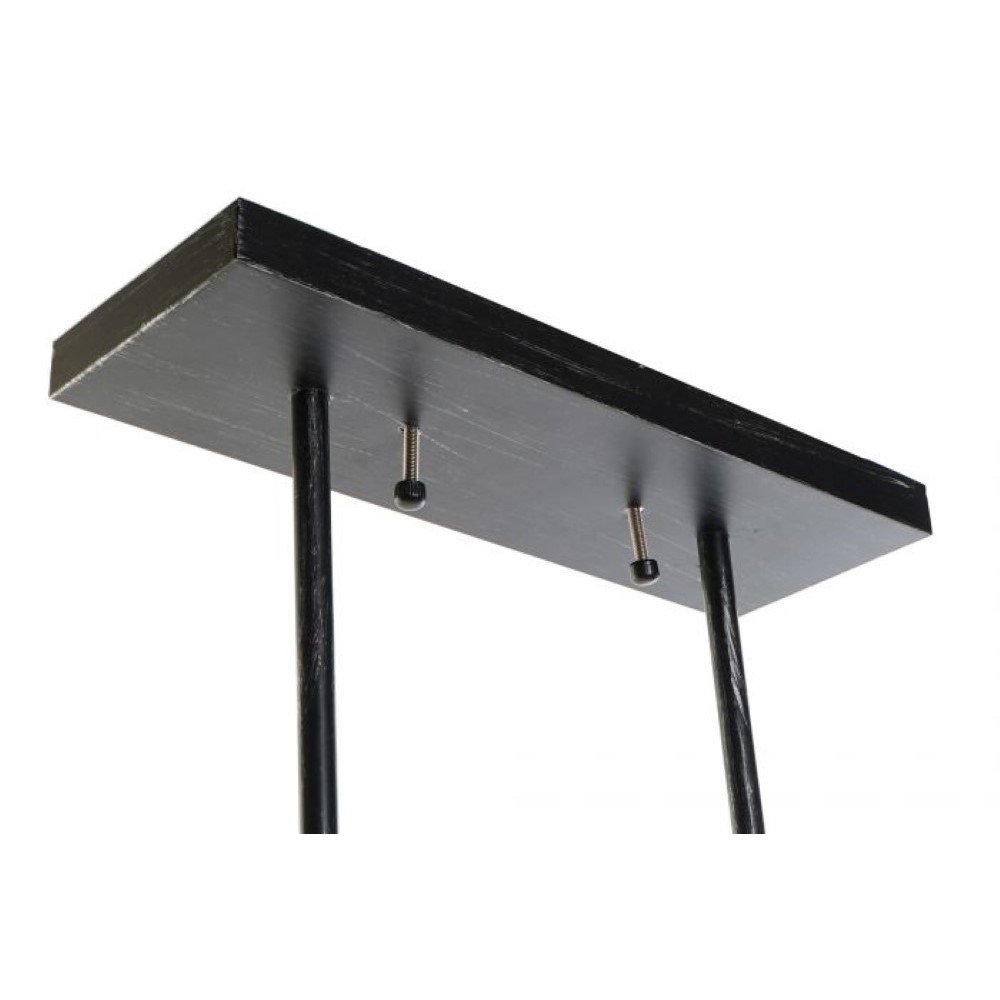 Taklampa DKD Home Decor Glas Svart Brun Aluminium (50 x 8 x 21 cm) - 3