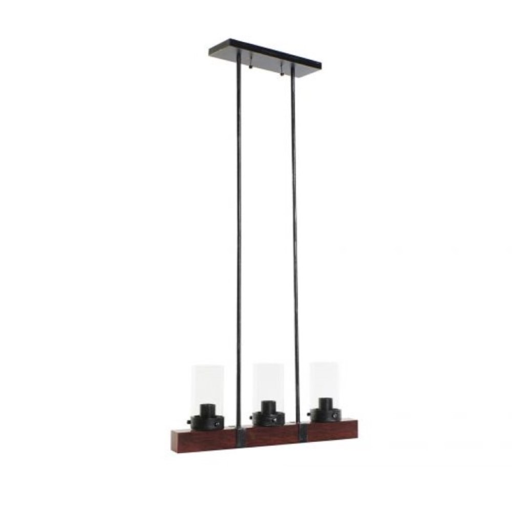 Taklampa DKD Home Decor Glas Svart Brun Aluminium (50 x 8 x 21 cm) - 2