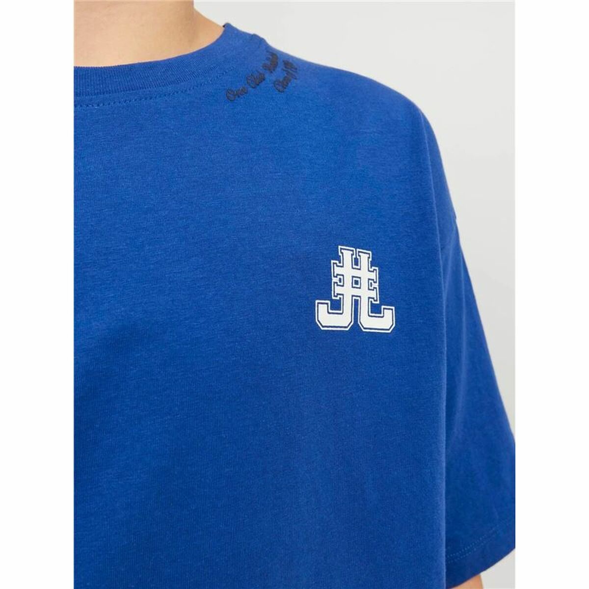 Barn T-shirt med kortärm Jack & Jones Jorcole Back Print Mörkblå - 4
