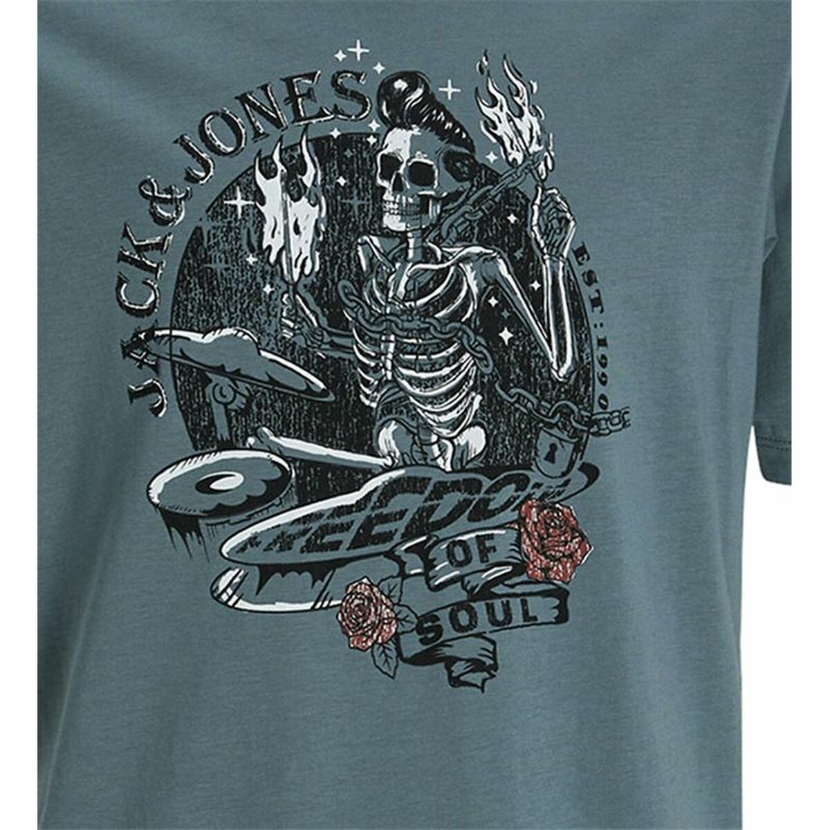 Barn T-shirt med kortärm Jack & Jones skull Rock Crew - 2