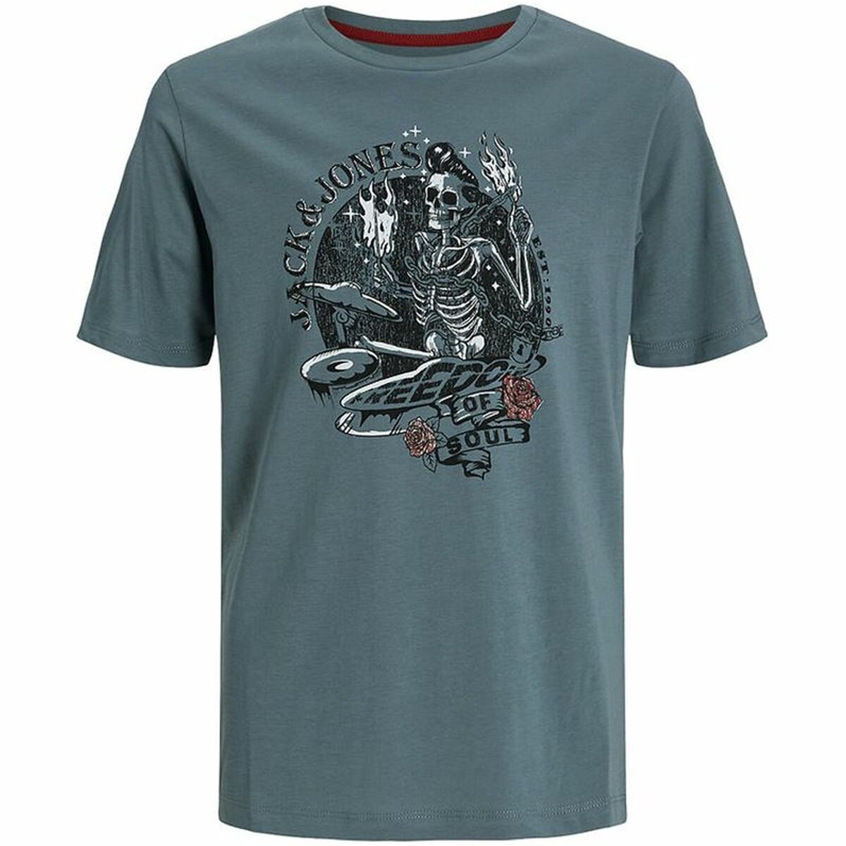 Barn T-shirt med kortärm Jack & Jones skull Rock Crew