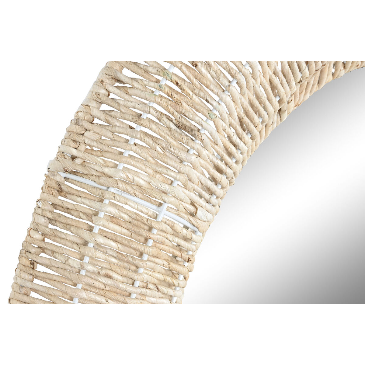 Väggspegel Home ESPRIT Naturell Metall Fibrer Tropiskt 90 x 8 x 90 cm - 2