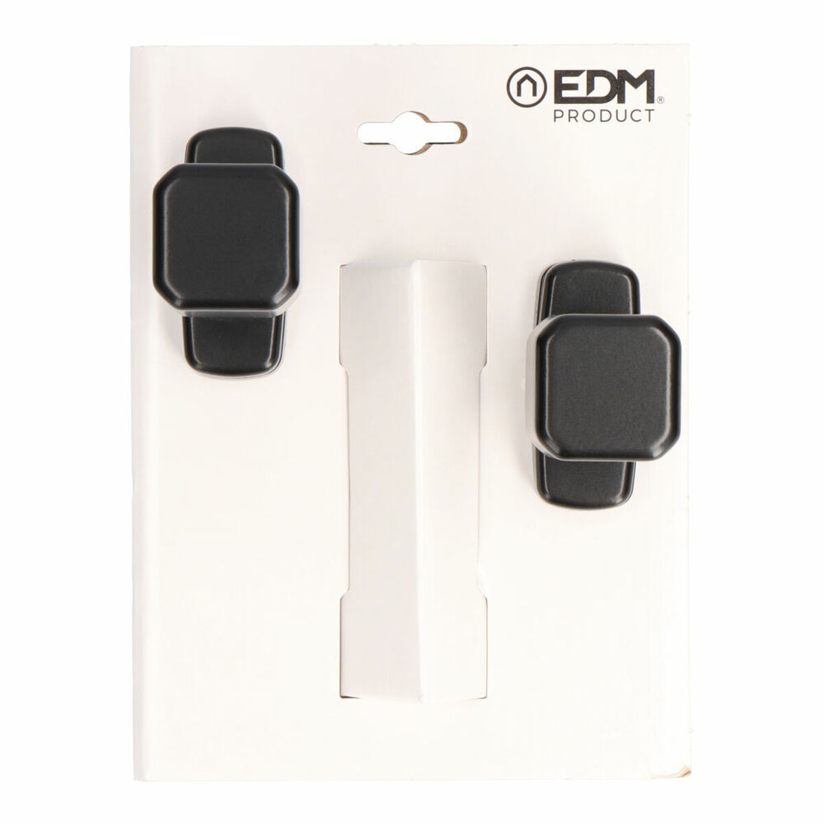 Dörrhandtag EDM 85462 6807 Svart Aluminium 80 x 39 mm - 2