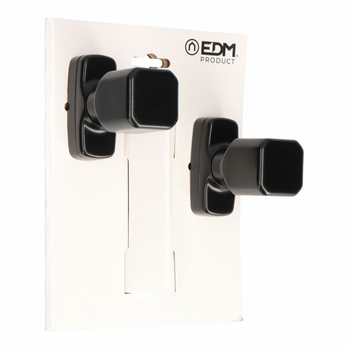 Dörrhandtag EDM 85462 6807 Svart Aluminium 80 x 39 mm - 3