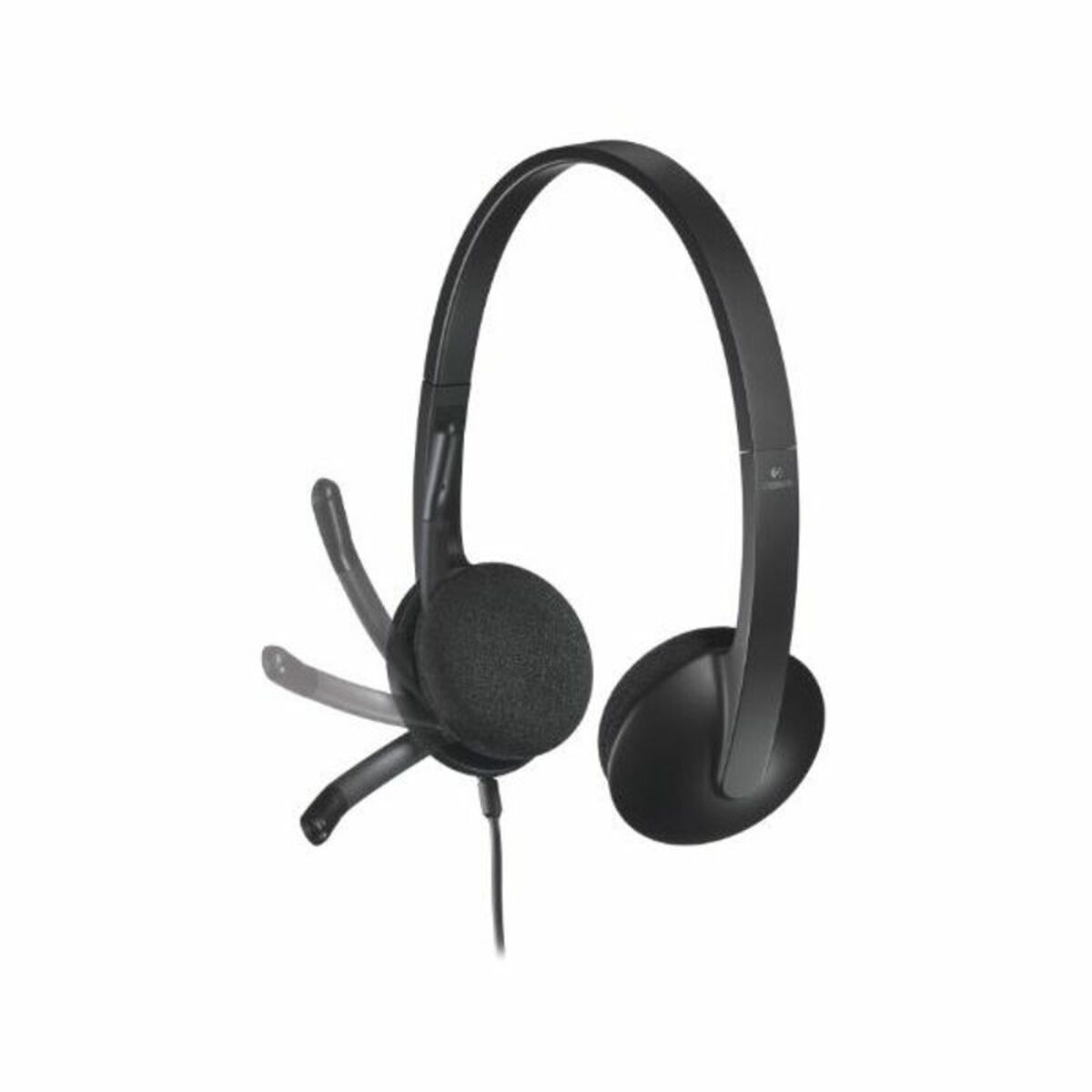 Hörlurar med Mikrofon Logitech 981-000475 USB 1,8 m Svart (1 antal) - 4