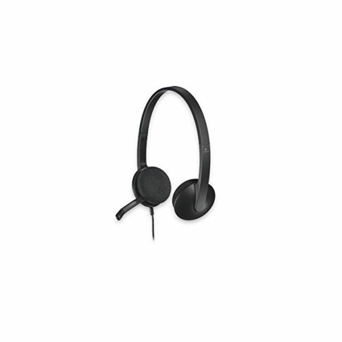 Hörlurar med Mikrofon Logitech 981-000475 USB 1,8 m Svart (1 antal) - 6