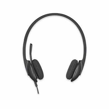 Hörlurar med Mikrofon Logitech 981-000475 USB 1,8 m Svart (1 antal)
