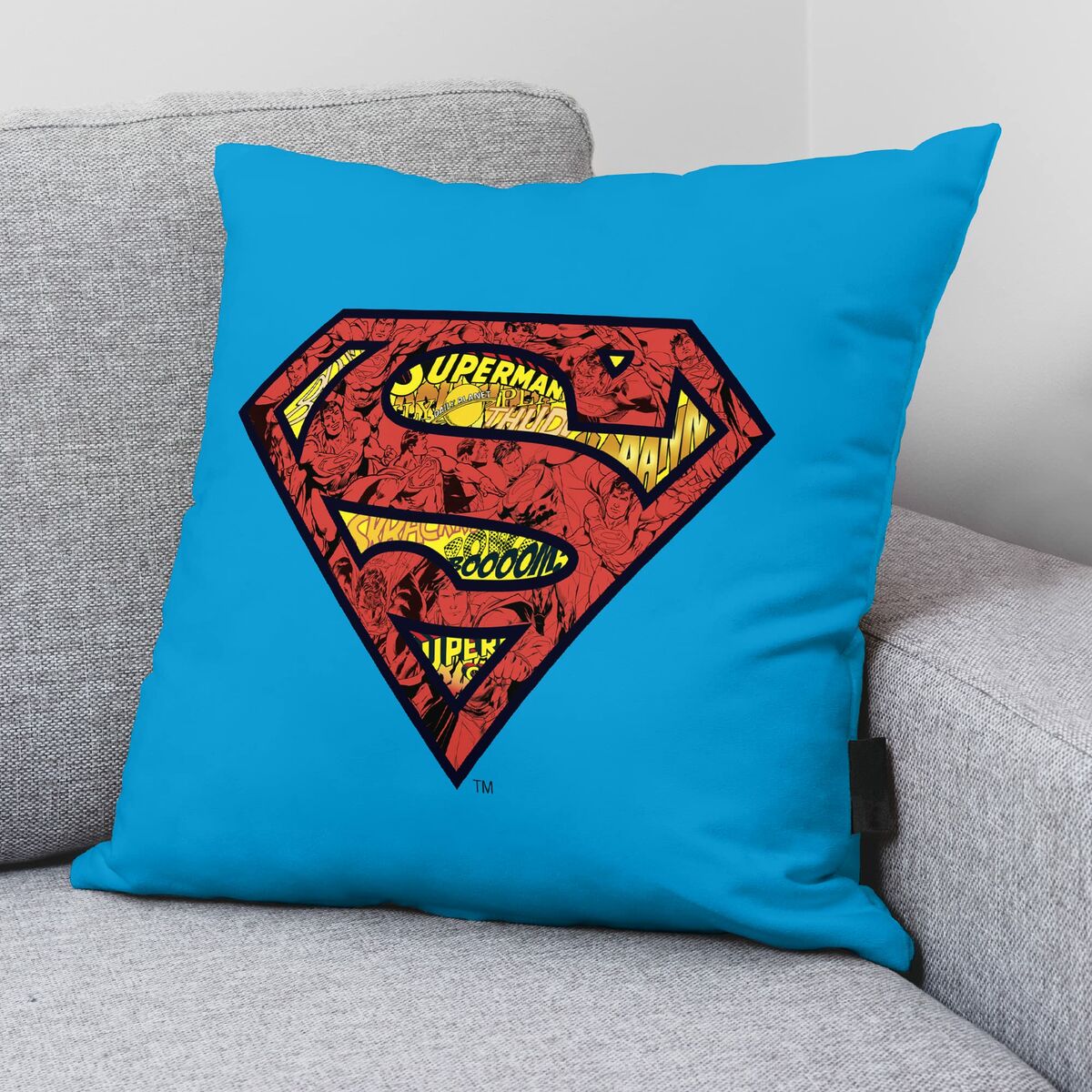 Kuddfodral Superman Superman Basic A Blå Multicolour 45 x 45 cm - 2