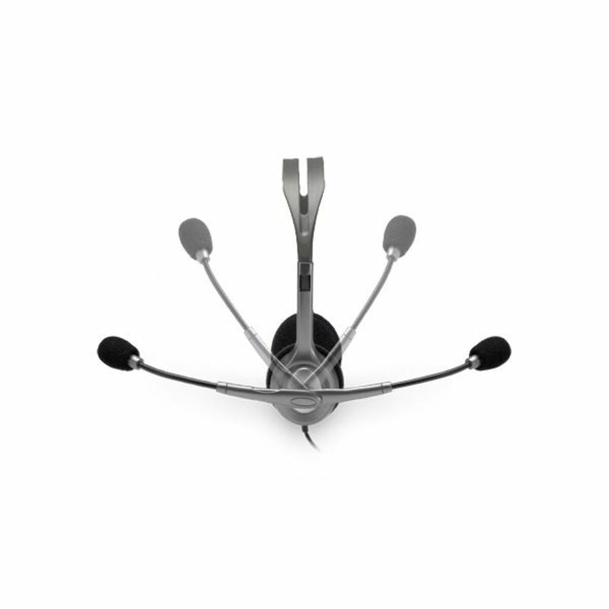 Hörlurar med Mikrofon Logitech 981-000271 2 x Jack 1,4 m Svart Grå - 5