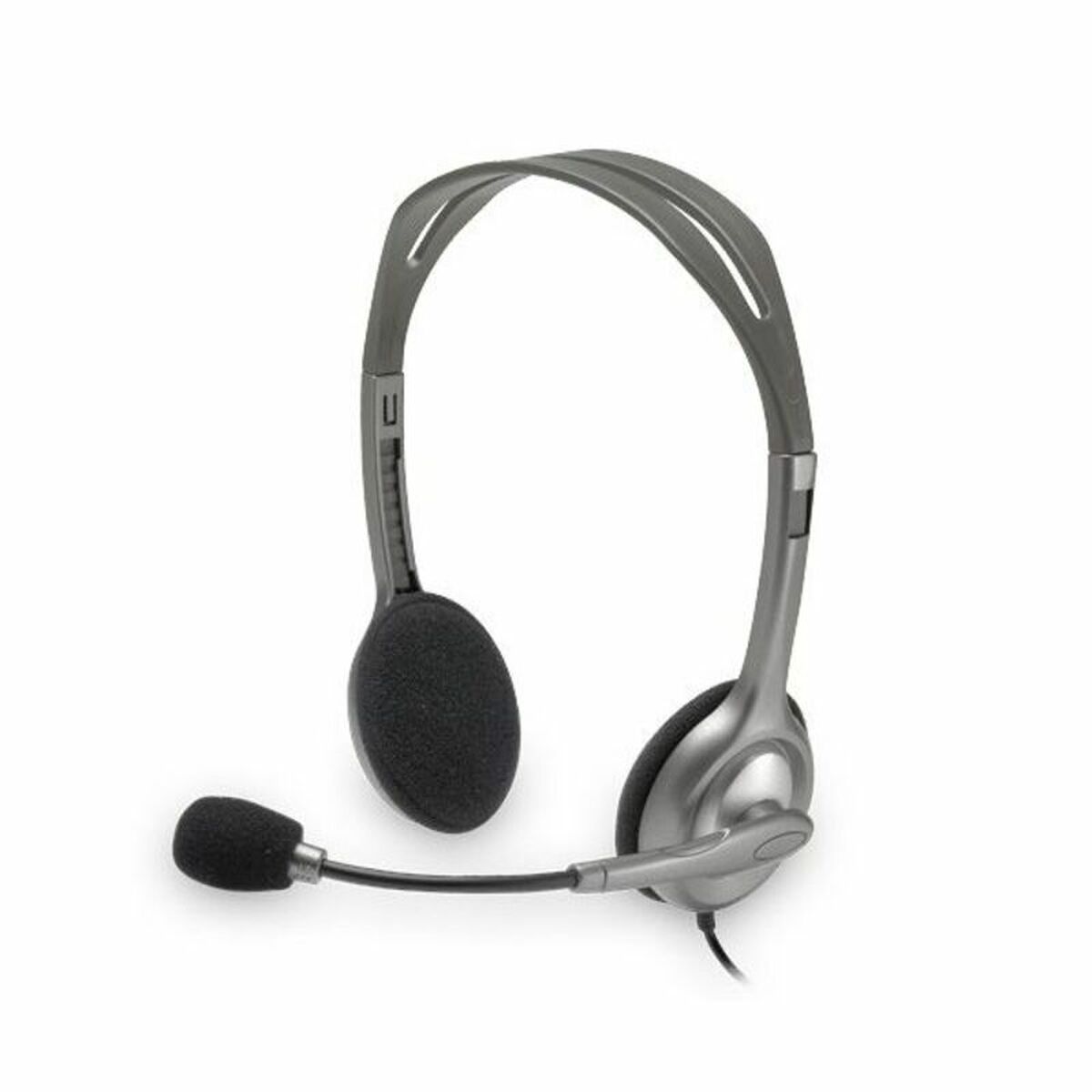 Hörlurar med Mikrofon Logitech 981-000271 2 x Jack 1,4 m Svart Grå - 3
