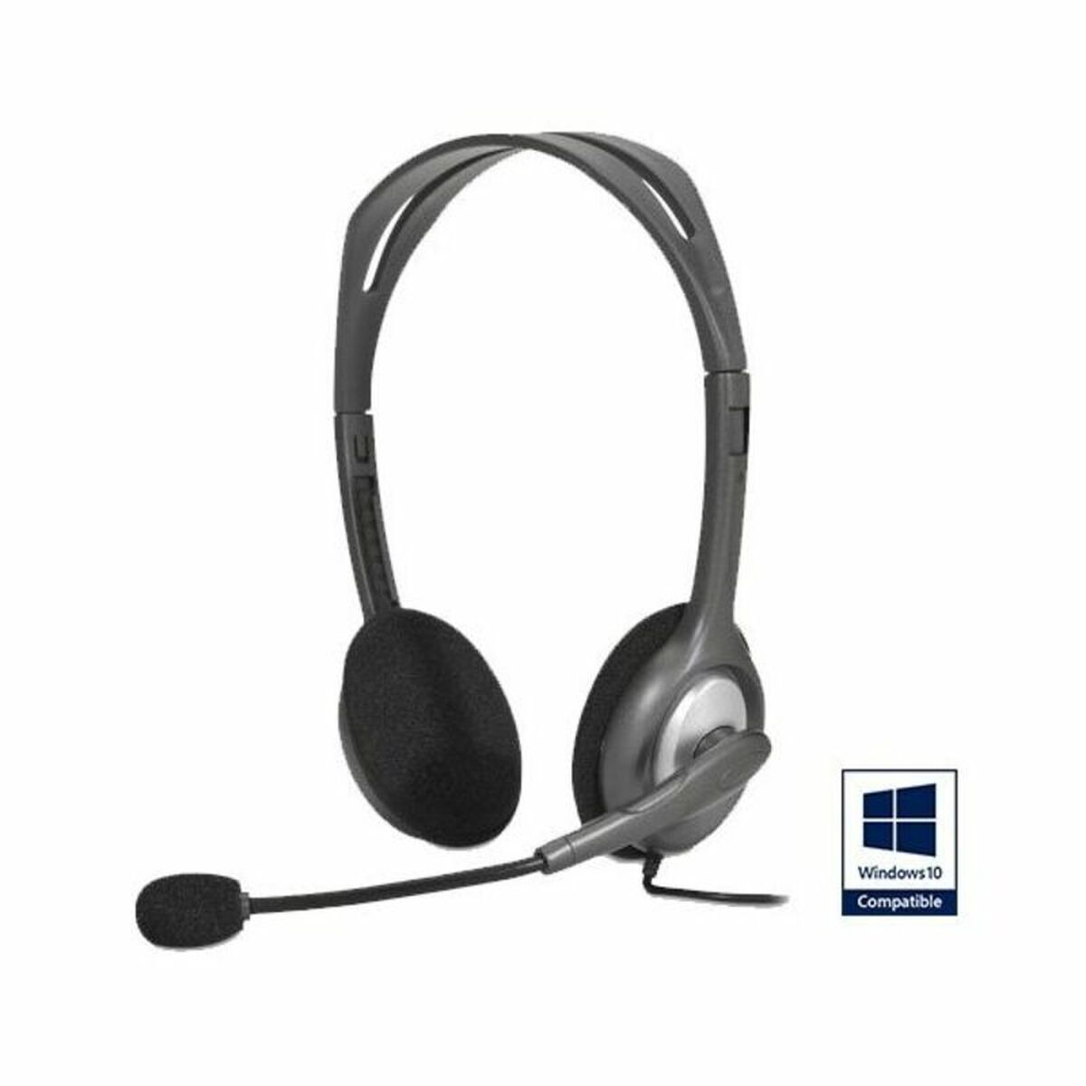 Hörlurar med Mikrofon Logitech 981-000271 2 x Jack 1,4 m Svart Grå - 8