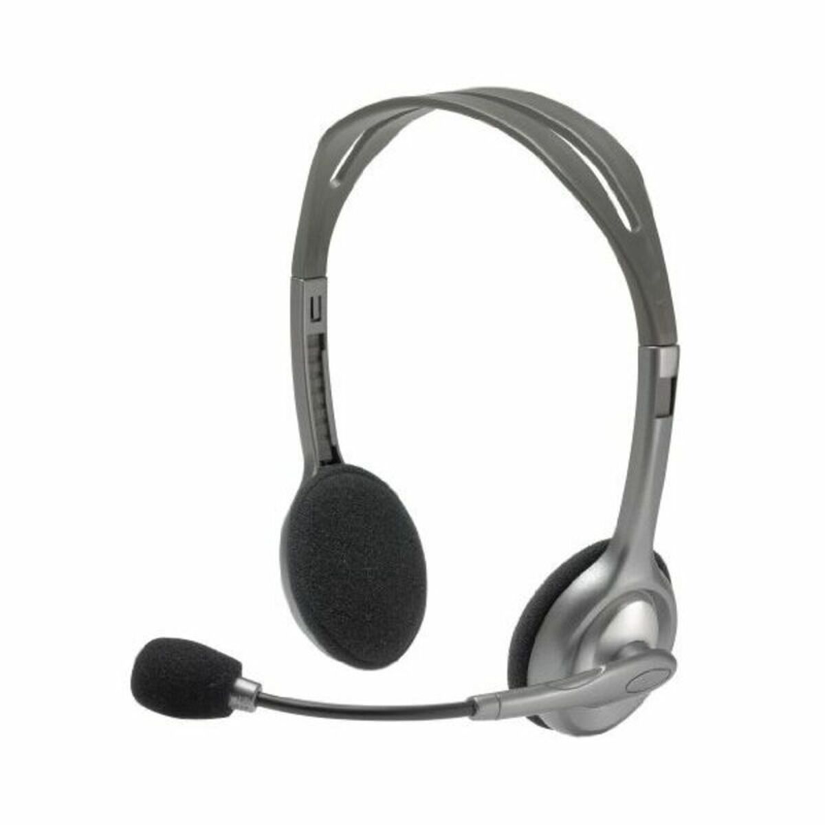 Hörlurar med Mikrofon Logitech 981-000271 2 x Jack 1,4 m Svart Grå - 2