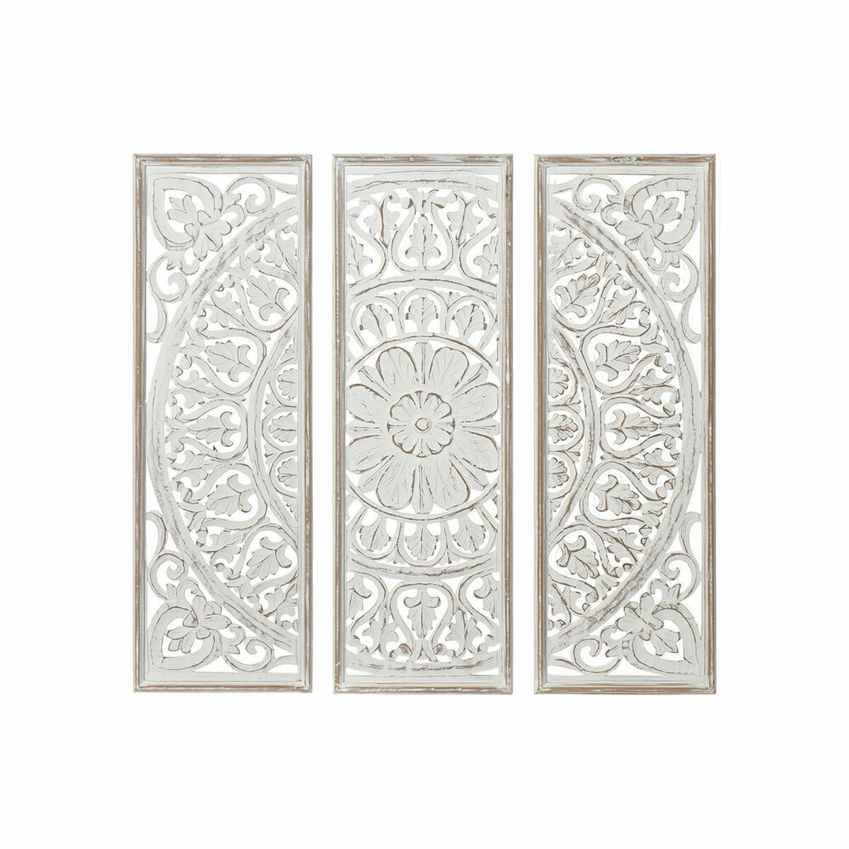 Väggdekoration DKD Home Decor Mandala Trä MDF (120.5 x 2 x 121.5 cm)