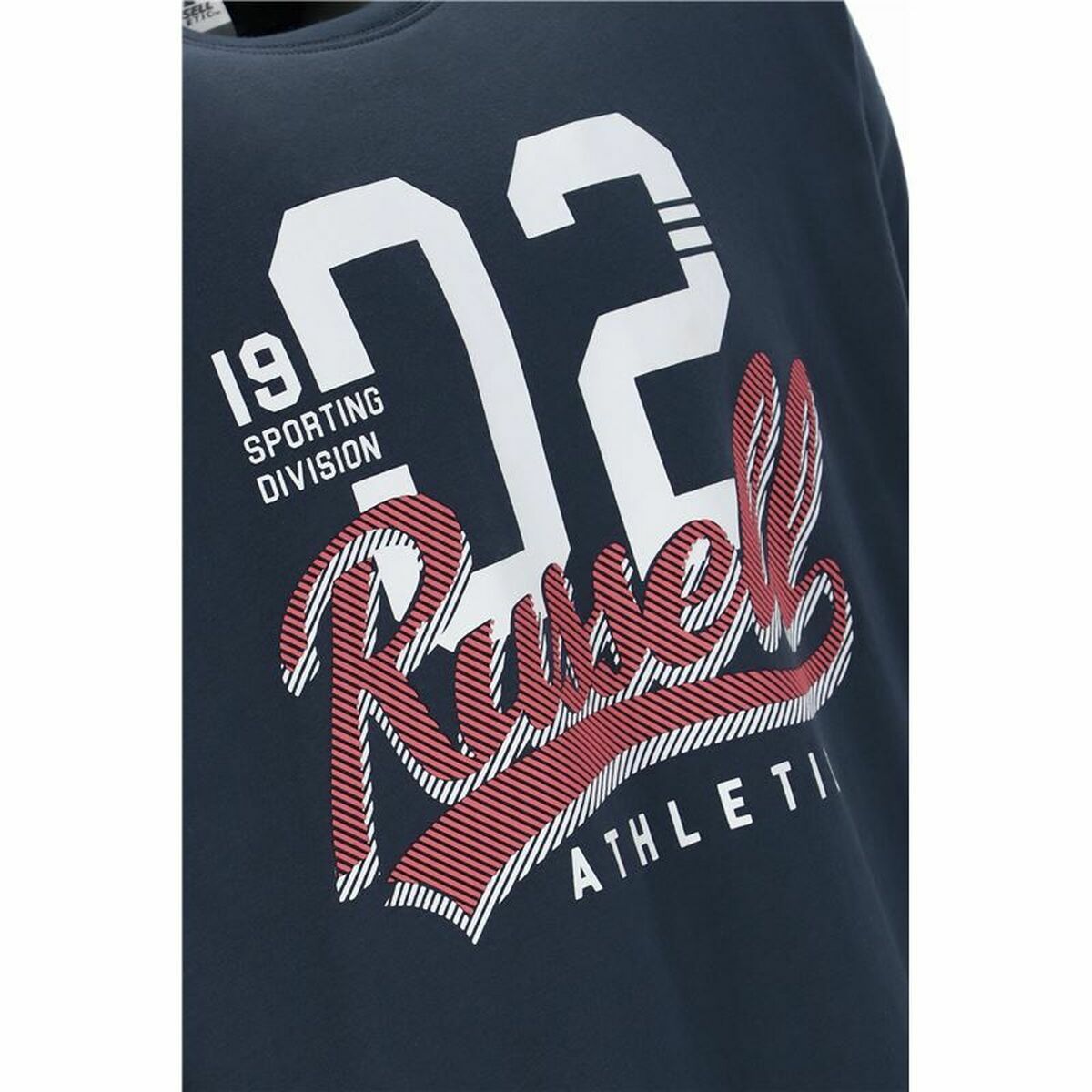 T-shirt med kortärm Herr Russell Athletic Amt A30101 Mörkblå - 4